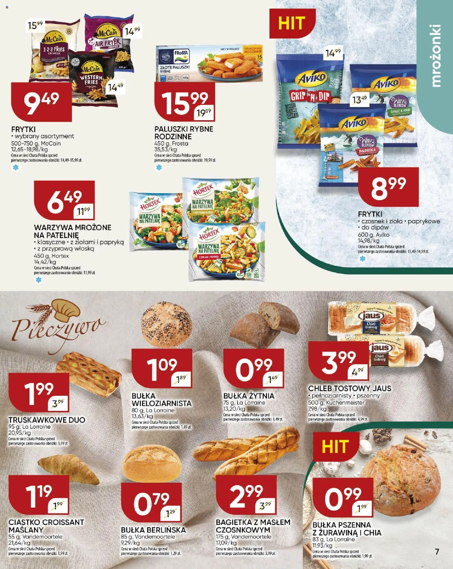Chata Polska Gazetka od 08.01.2026 | Strona: 7 | Produkty: Paluszki rybne, Papryka, Bagietka, Bułka pszenna