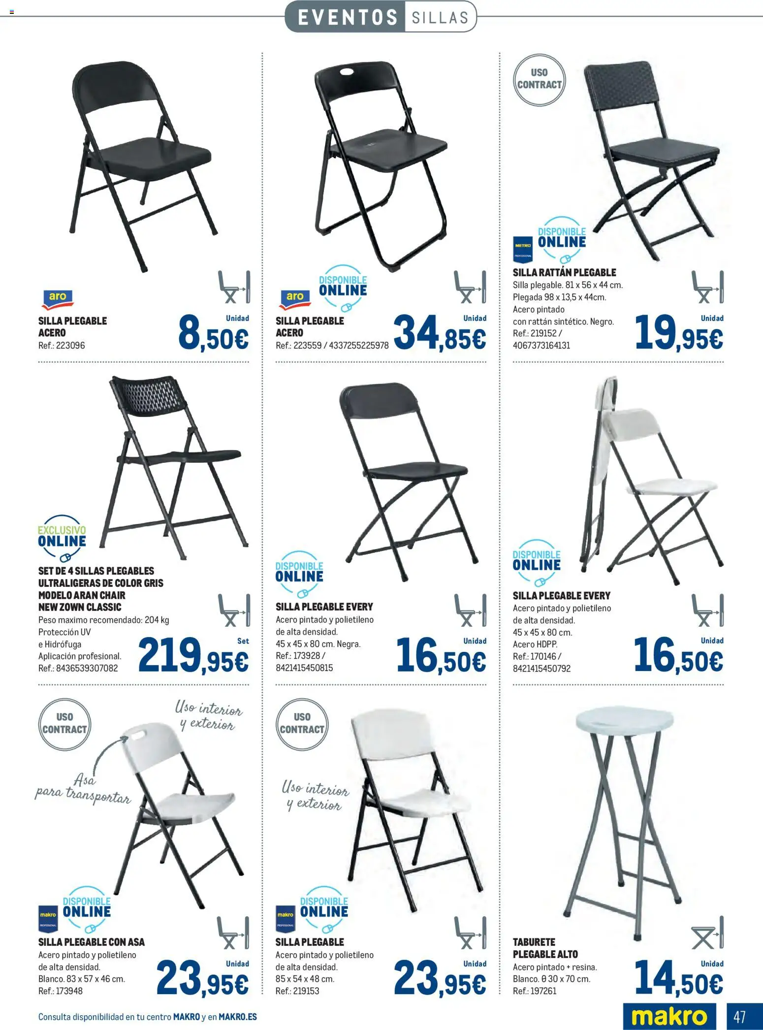 Makro - Especial Terrazas │ válido desde el 09.03.2026 | Página: 47 | Productos: Taburete, Peso, Silla