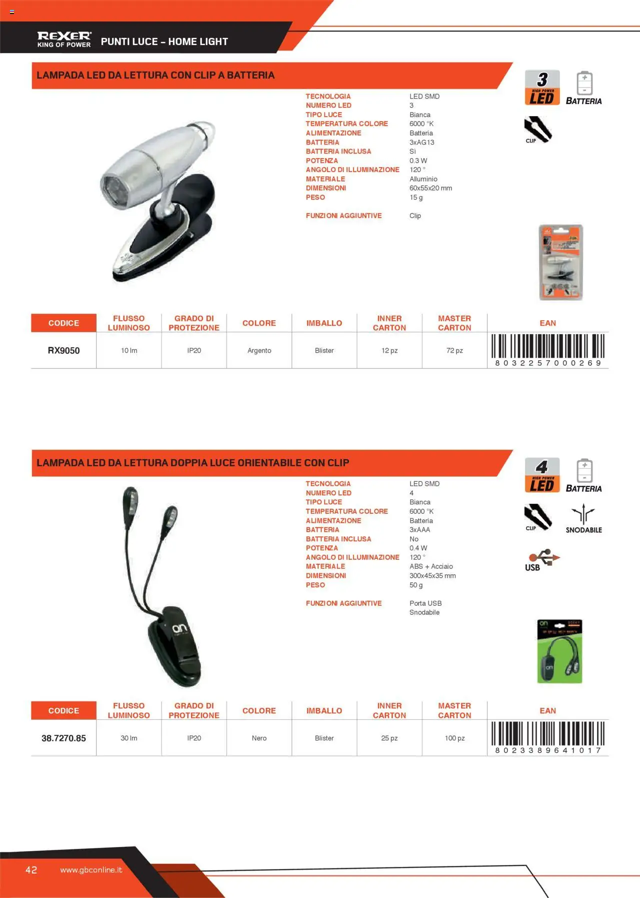 Volantino GBC del 31.05.2025 | Pagina: 42 | Prodotti: USB, Alluminio, Batteria, Lampada