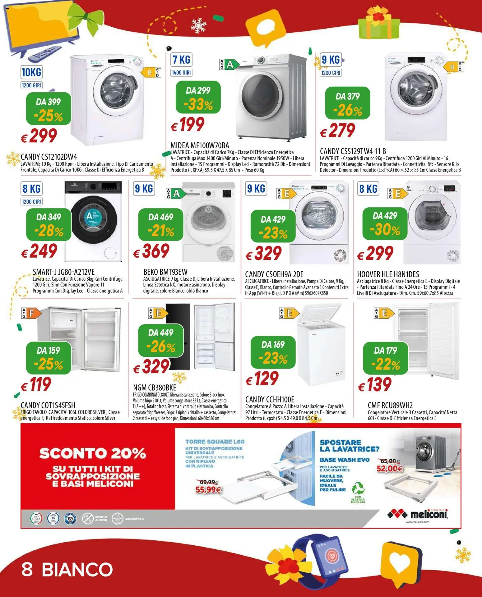 Volantino Galassia del 01.12.2025 | Pagina: 8 | Prodotti: Centrifuga, Lavatrice, Asciugatrice, Tavolo
