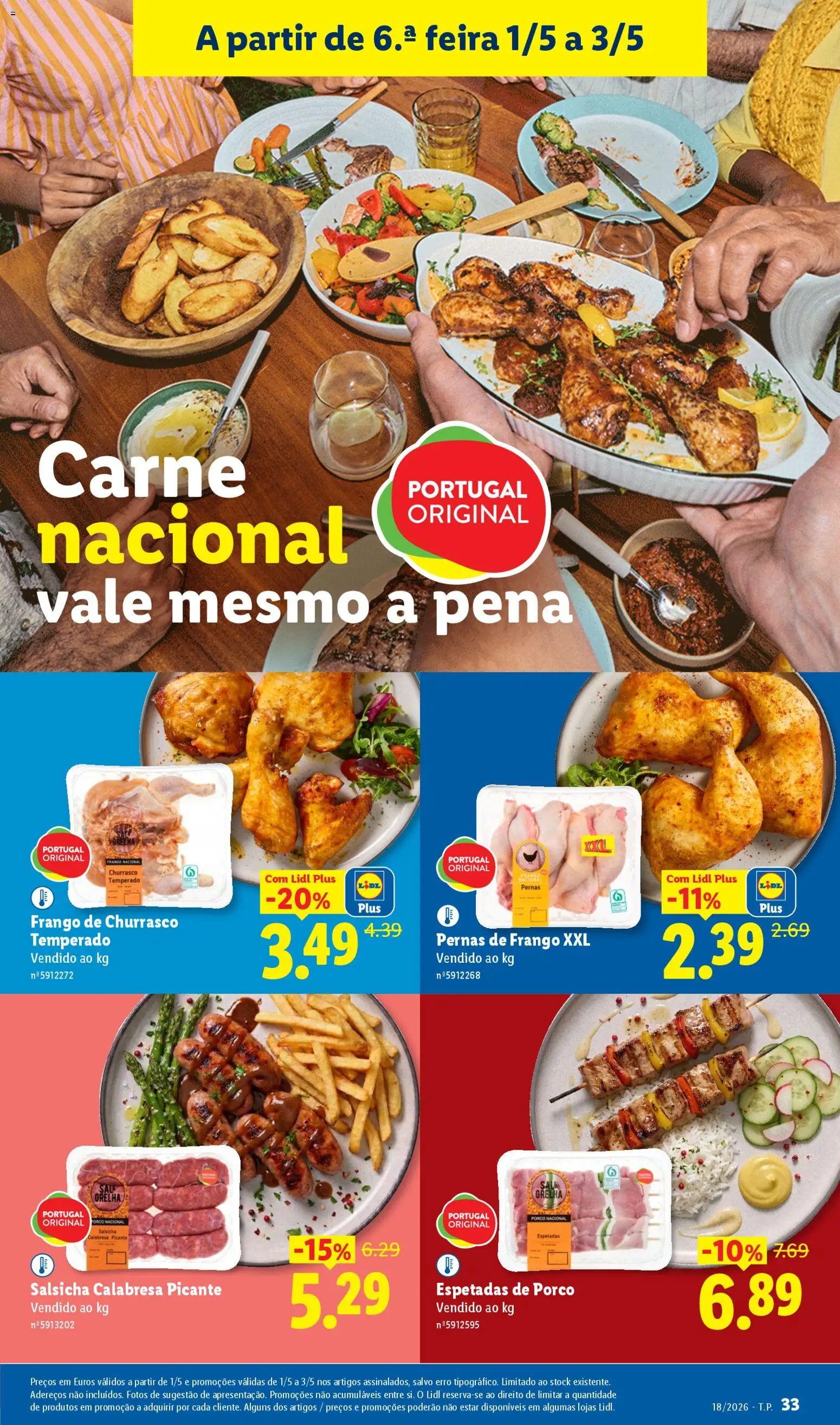 Lidl folheto │ válido de 27.04.2026 | Página: 33 | Produtos: Frango, Salsicha, Carne