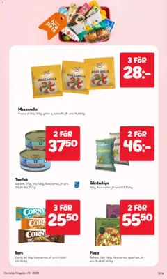 Pizza, 340-350g, flera sorter, djupfryst - Förhandsvisning av reklamblad från butik Hemköp aktuell från 13.04.2026 | Sida: 6