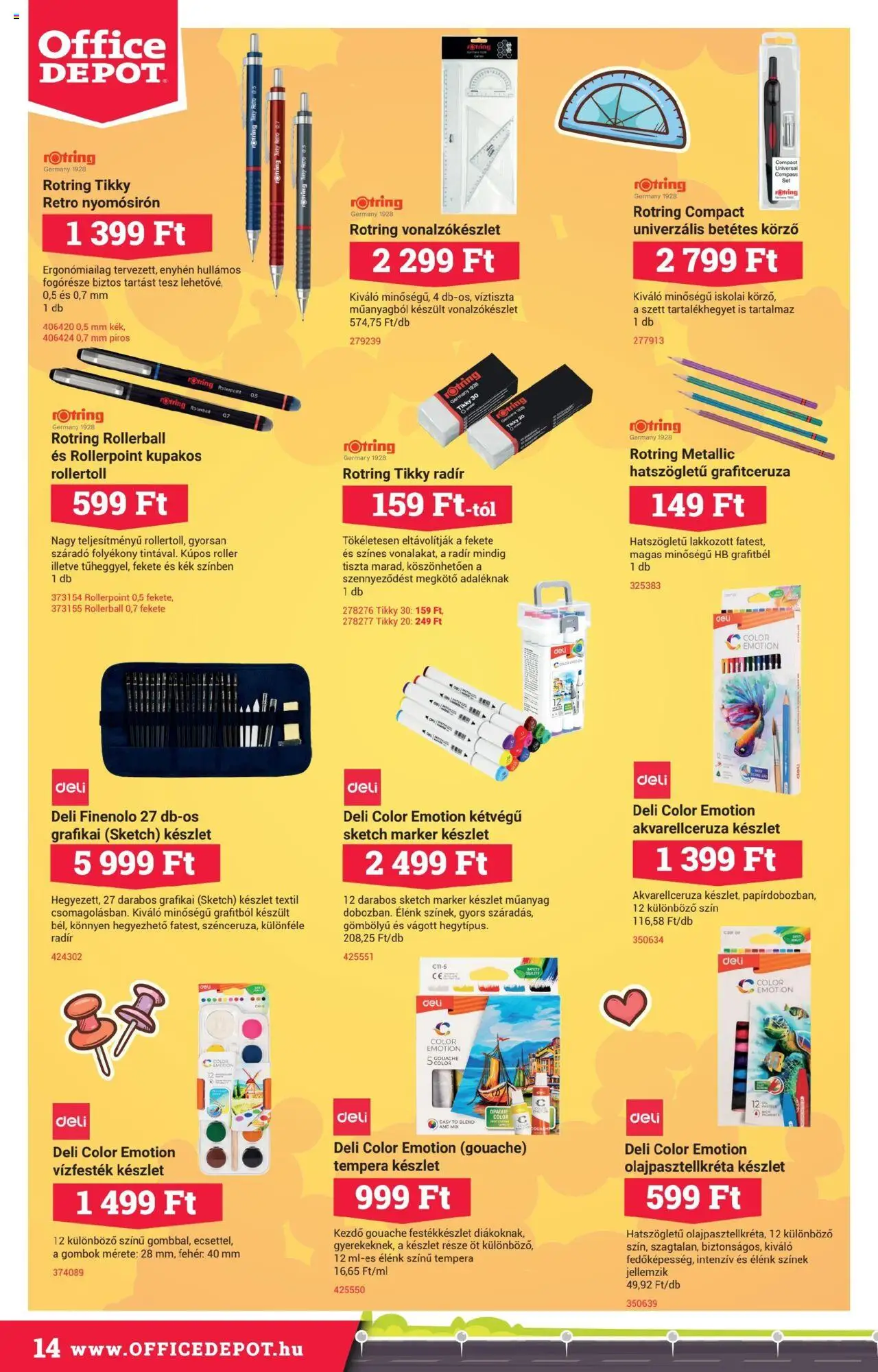 Office Depot akciós ujság - amely érvényes a következő dátumtól: 12.08.2025 | Oldal: 14 | Termékek: Roller