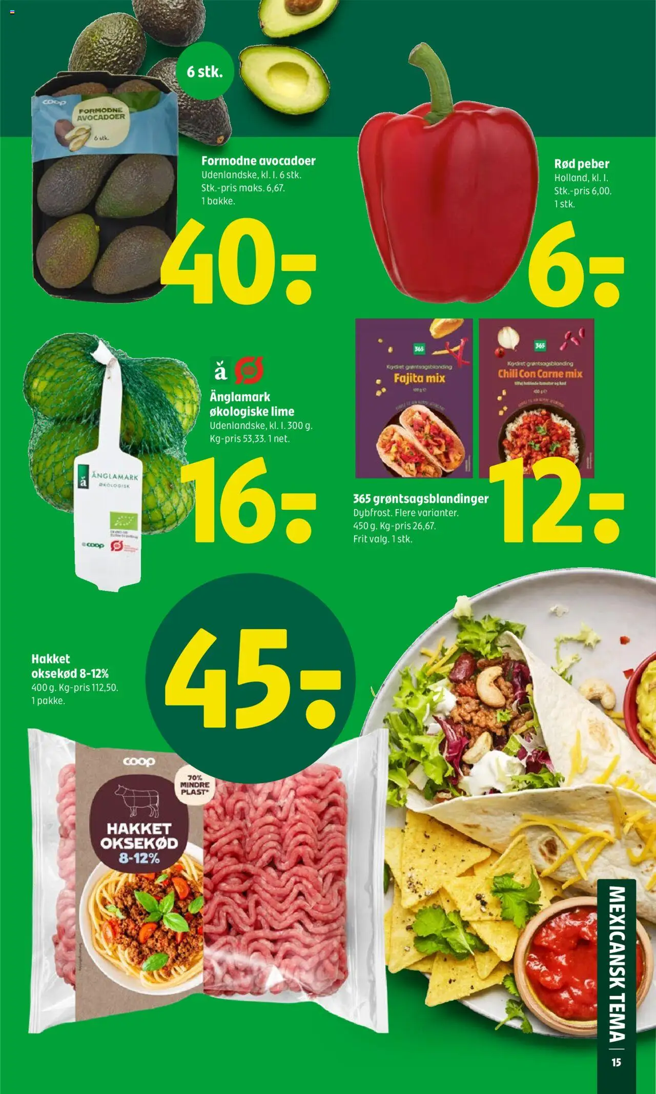 Coop 365 Tilbudsavis gyldig fra 21.08.2025 | Side: 21 | Produkter: Oksekød, Lime, Peber