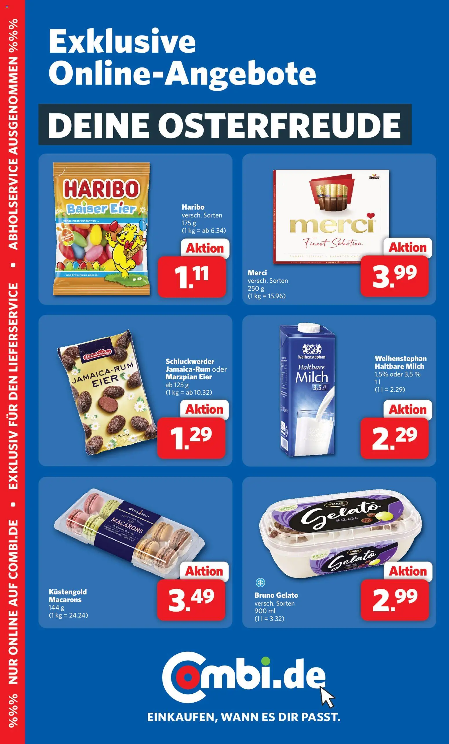 Combi Prospekt 	 – gültig ab 09.03.2026 | Seite: 30 | Produkte: Merci, Haribo, Eier, Haltbare milch