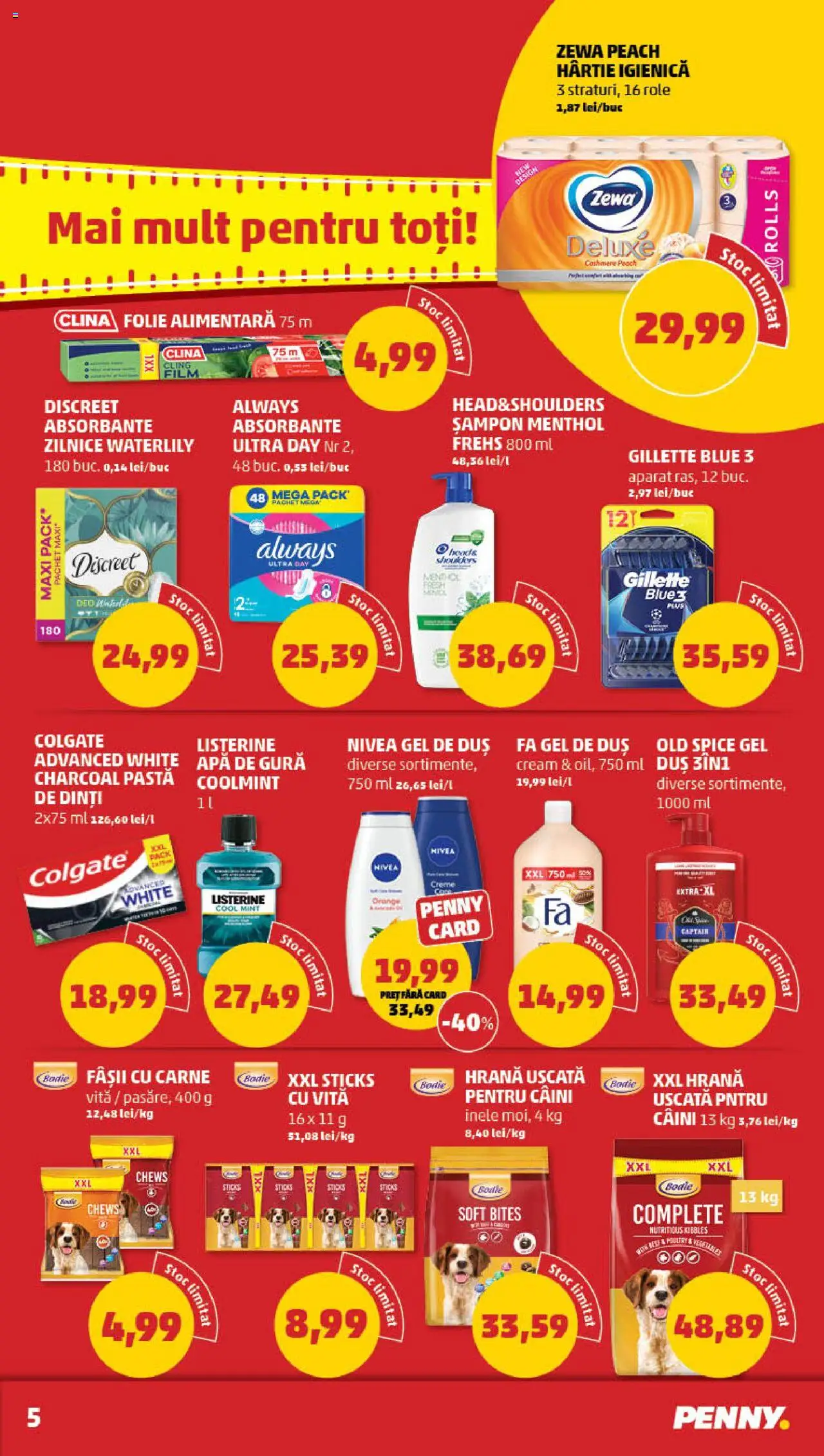 Catalog PENNY – valabil de la 13.08.2025 | Pagină: 5 | Produse: Kısırlaştırılmış Kedi Maması, Șampon, Gel de duș, Apă de gură