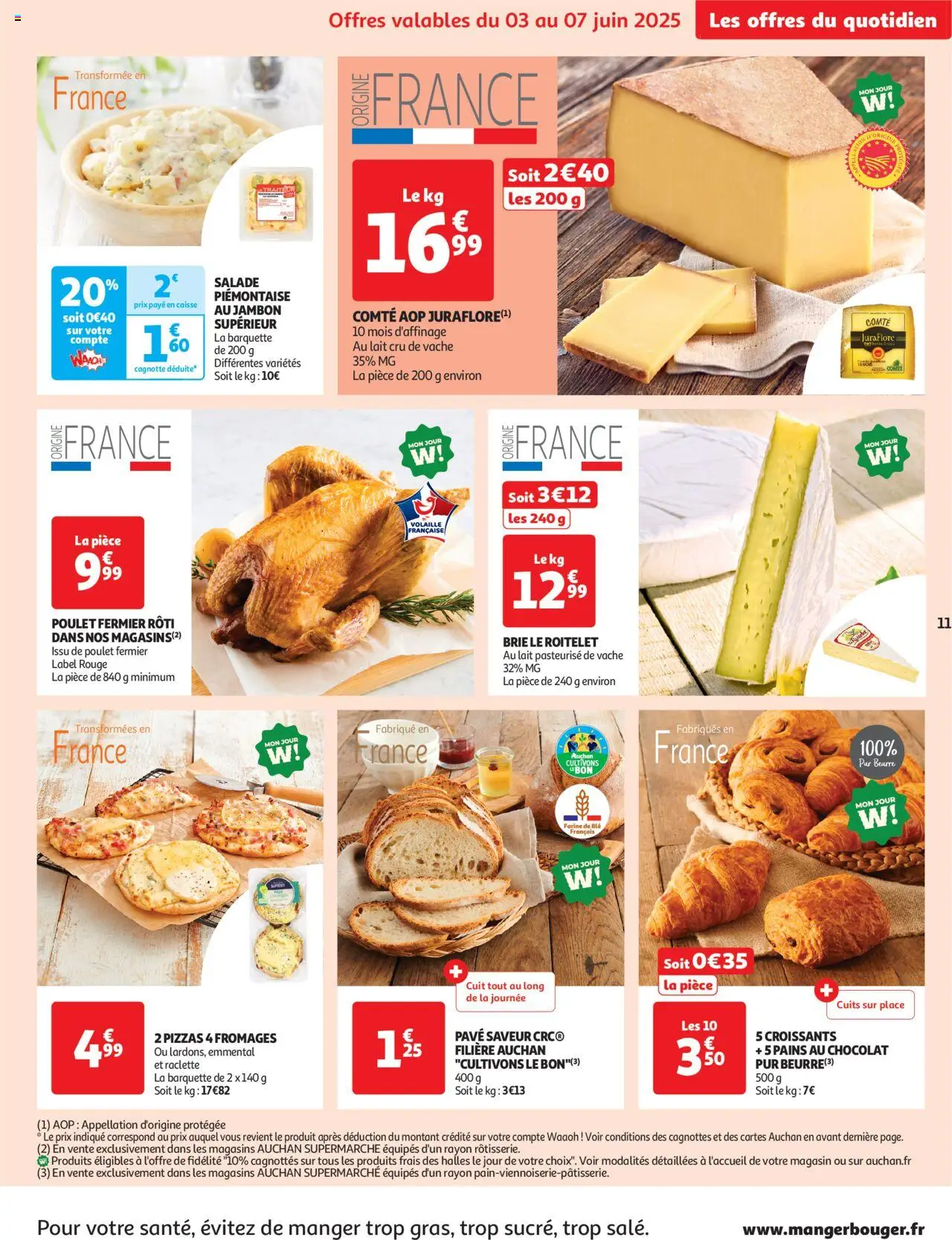  | Page: 11 | Produits: Emmental, Lait, Jambon, Brie