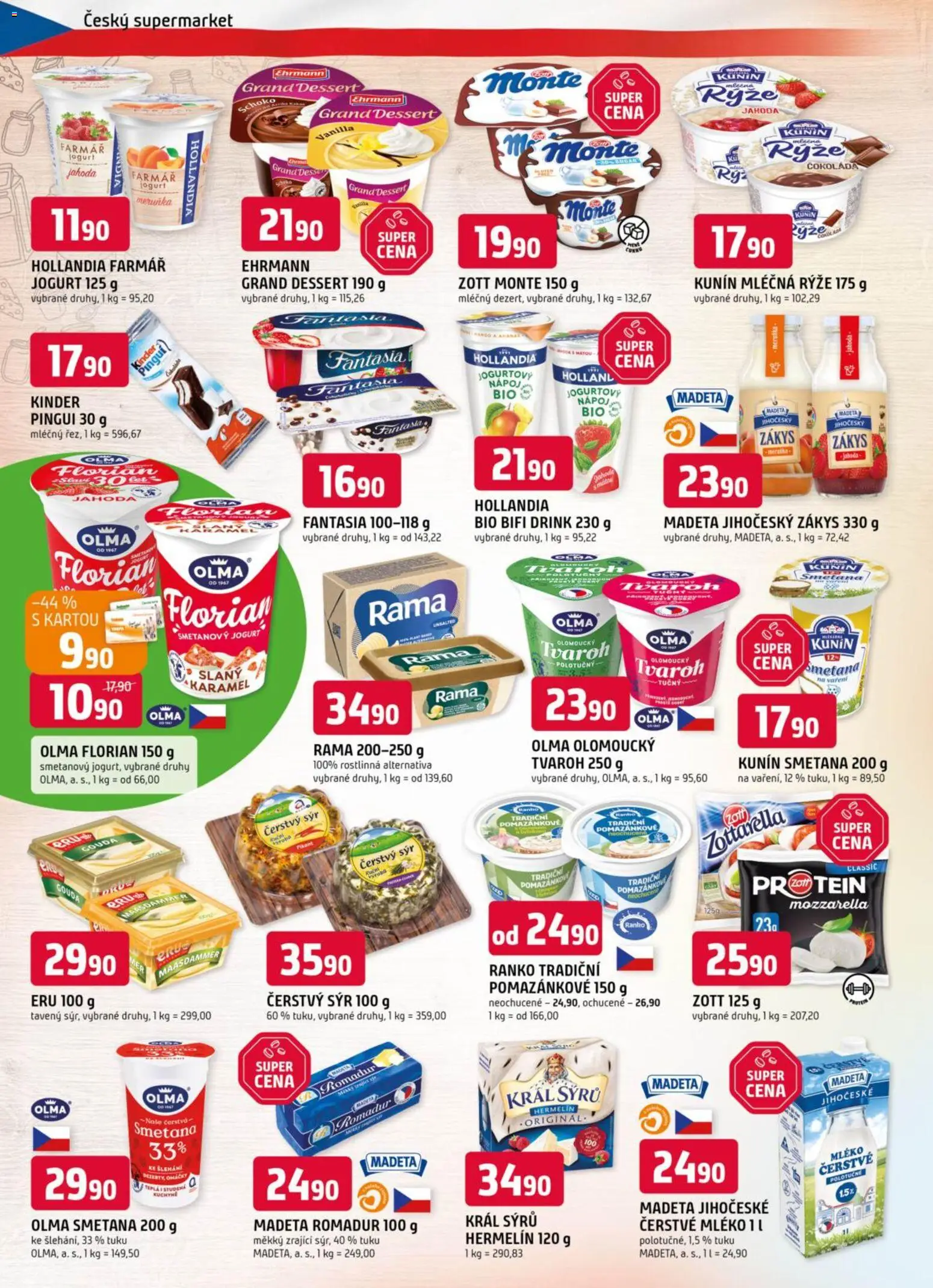 Trefa leták od 14.01.2026 | Strana: 4 | Produkty: Čokoláda, Smetana, Tvaroh, Mozzarella