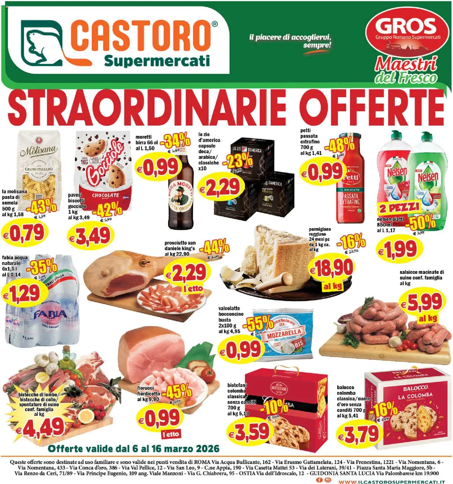 Volantino Il Castoro del 06.03.2026 | Pagina: 1 | Prodotti: Birra, Acqua, Latte, Parmigiano