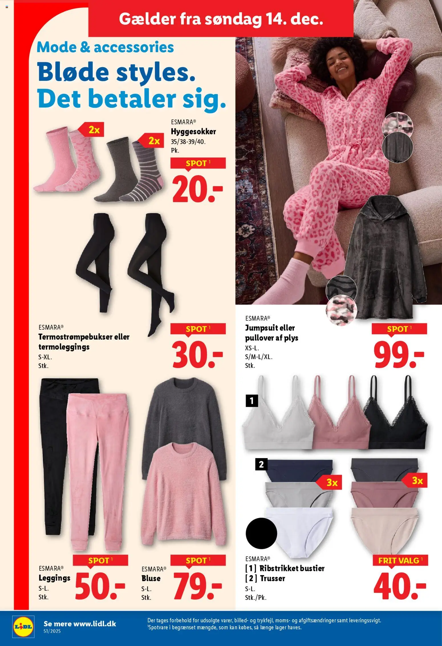 Lidl tilbudsavis – gyldig fra 14.12.2025 | Side: 22 | Produkter: Trusser, Leggings, Søm, Bluse