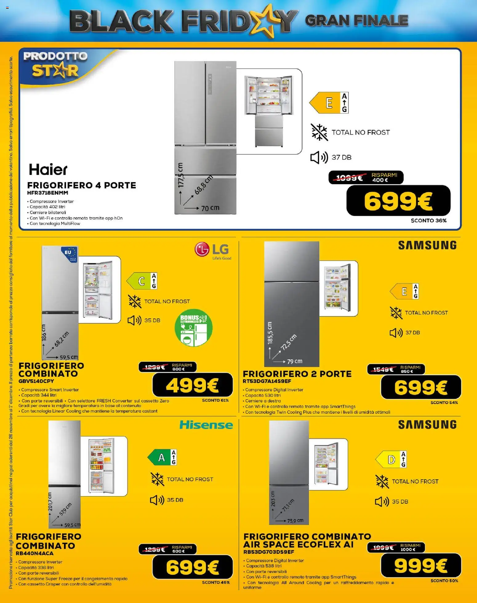 Volantino Euronics del 26.11.2025 | Pagina: 30 | Prodotti: Compressore, Frigorifero, Frigorifero combinato, Samsung