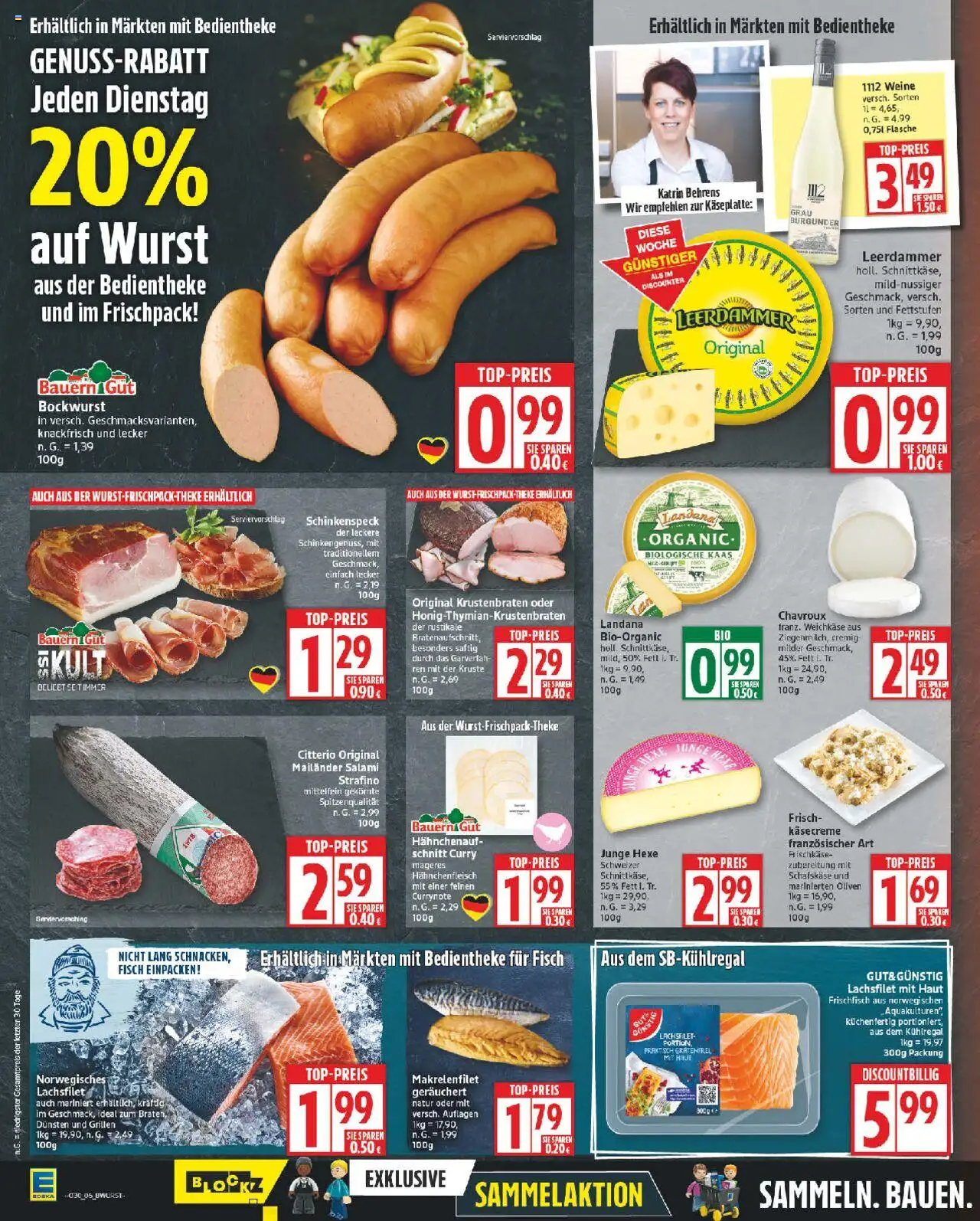 Edeka Prospekt 	 - gültig ab dem 21.07.2025 | Seite: 6 | Produkte: Top, Krustenbraten, Fisch, Salami