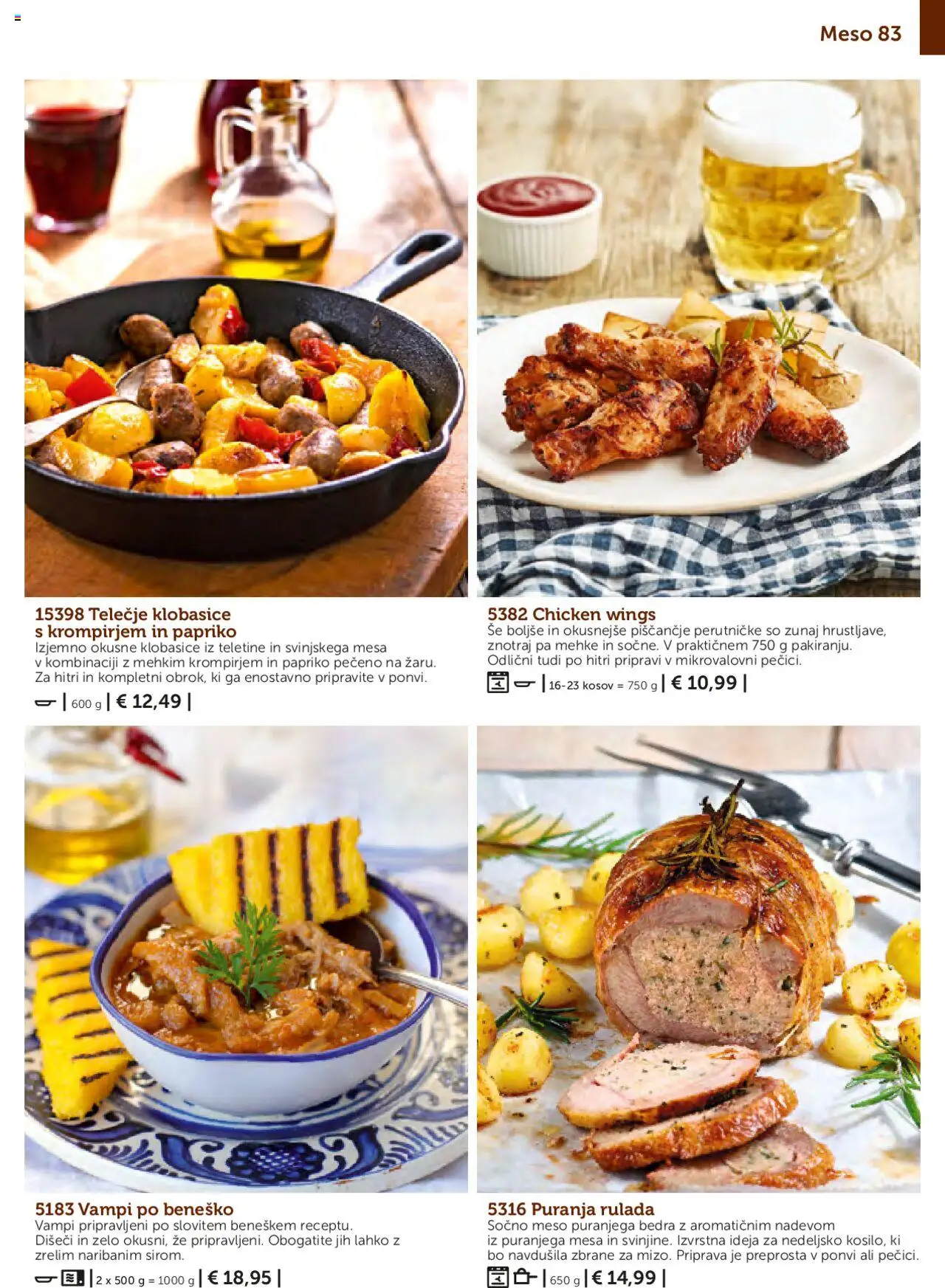 Novi Bofrost katalog ponudbe – veljaven od 01.05.2025 | Stran: 83 | Izdelki: Klobasice