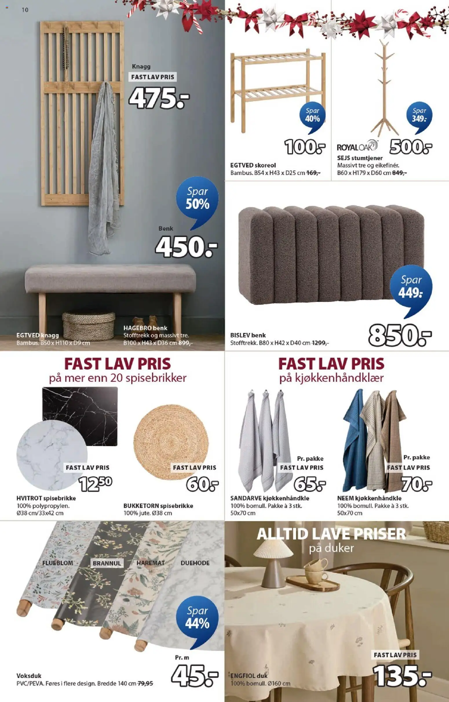 {H1} | Side: 10 | Produkter: Крем для ног, Duker, Benk, Stumtjener