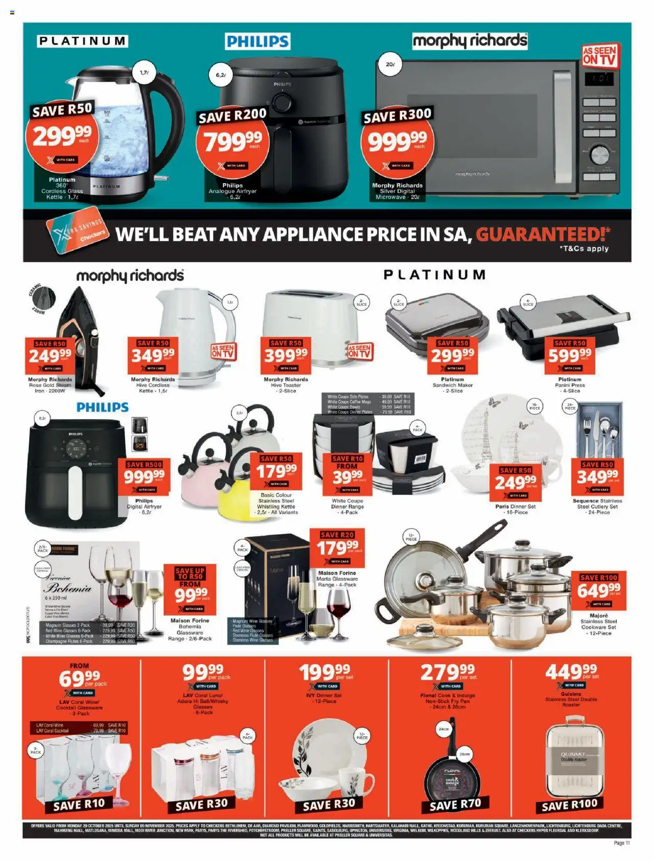 New Checkers catalogue – valid from 20.10.2025 | Page: 11 | Products: Stool, Iron, Wine, Bowls