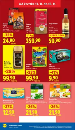 Náhled letáku Instantní káva Gold, 200 g, 100 g = 49,95 Kč od 13.11.2025 | Strana: 18