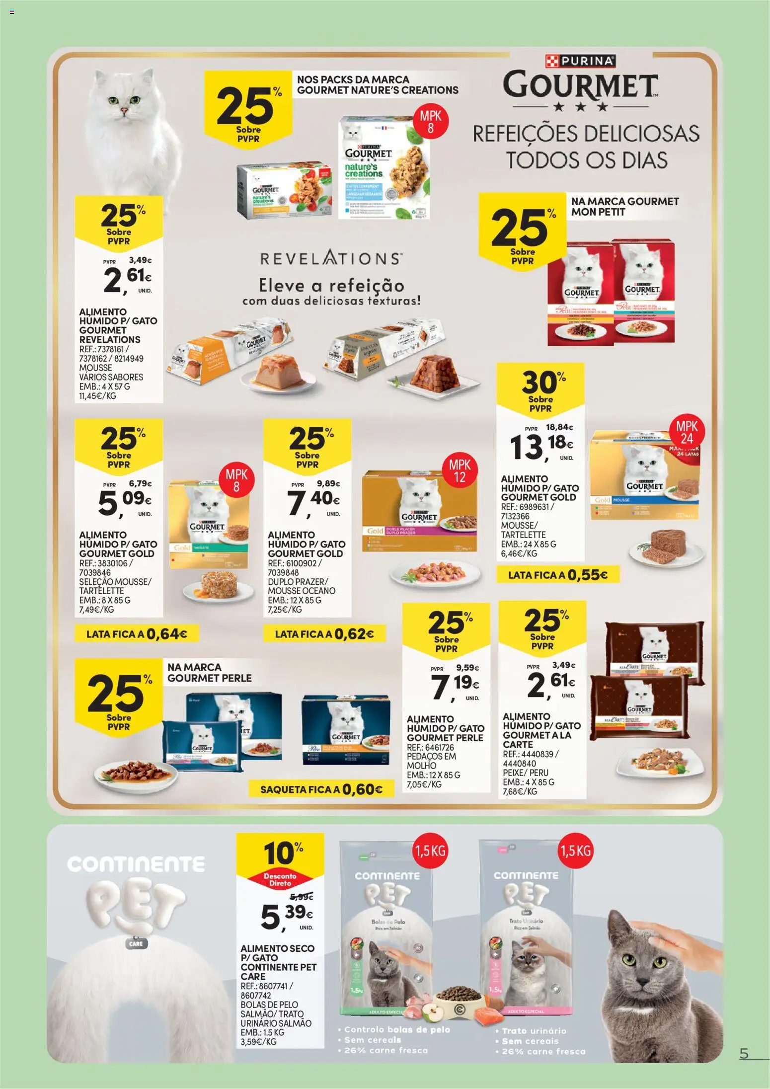 Continente - Animais de Companhia │ válido de 07.04.2026 | Página: 5 | Produtos: Peru, Salmão, Carne, Cereais