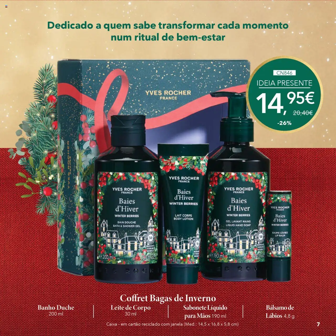 Yves Rocher Natal │ válido de 17.10.2025 | Página: 7 | Produtos: Sabonete líquido, Sabonete, Leite, Banho