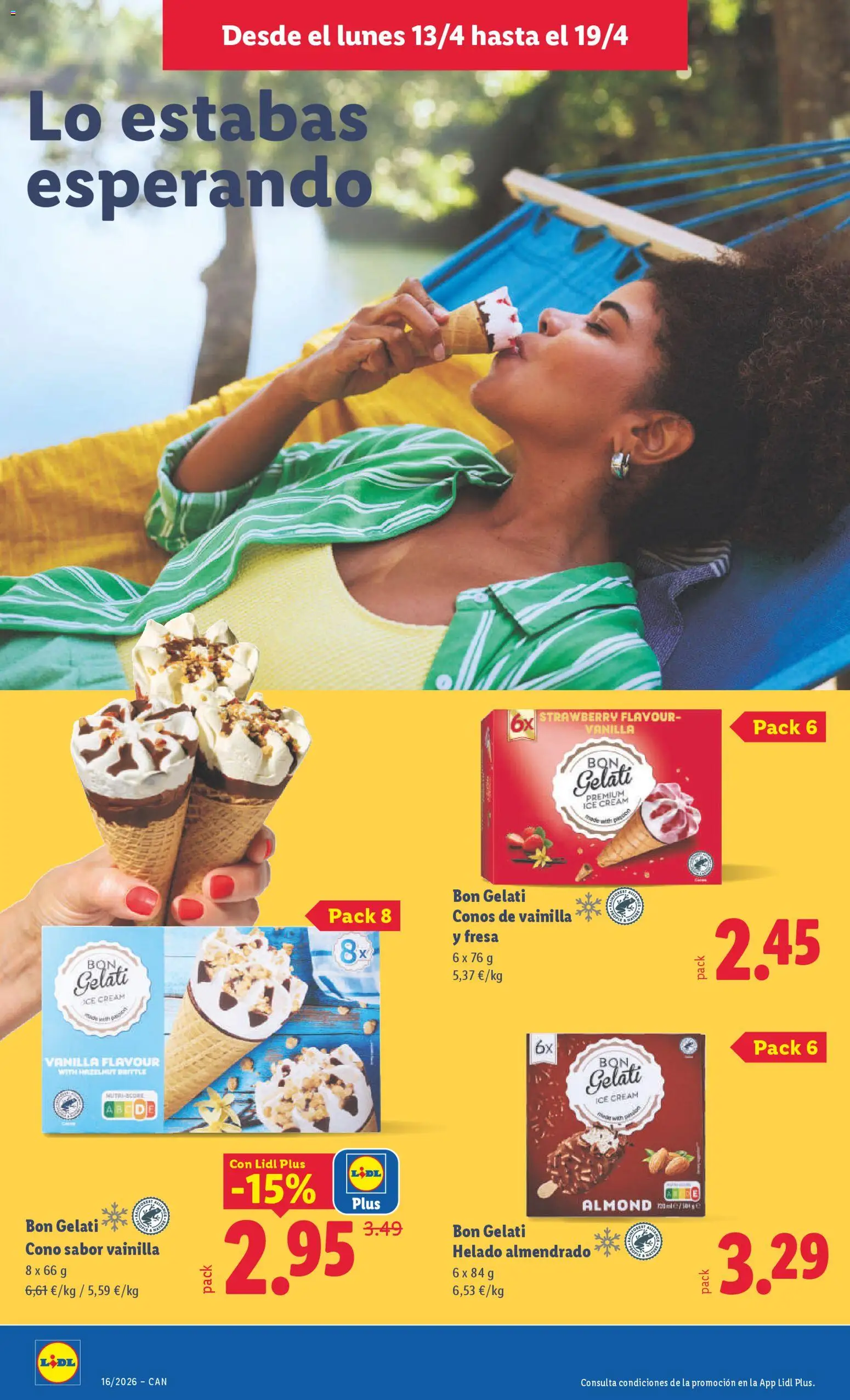 Lidl Canarias │ válido desde el 13.04.2026 | Página: 14 | Productos: Helado