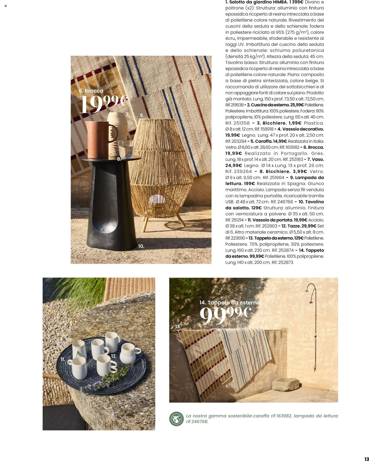 Volantino Maisons du Monde del 12.03.2026 | Pagina: 13 | Prodotti: Vassoio, Cuscino, Divano, Lampada