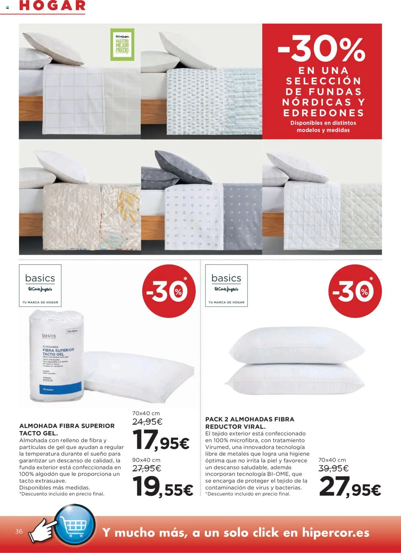 Hipercor catálogo │ válido desde el 31.07.2025 | Página: 41 | Productos: Funda, Almohada