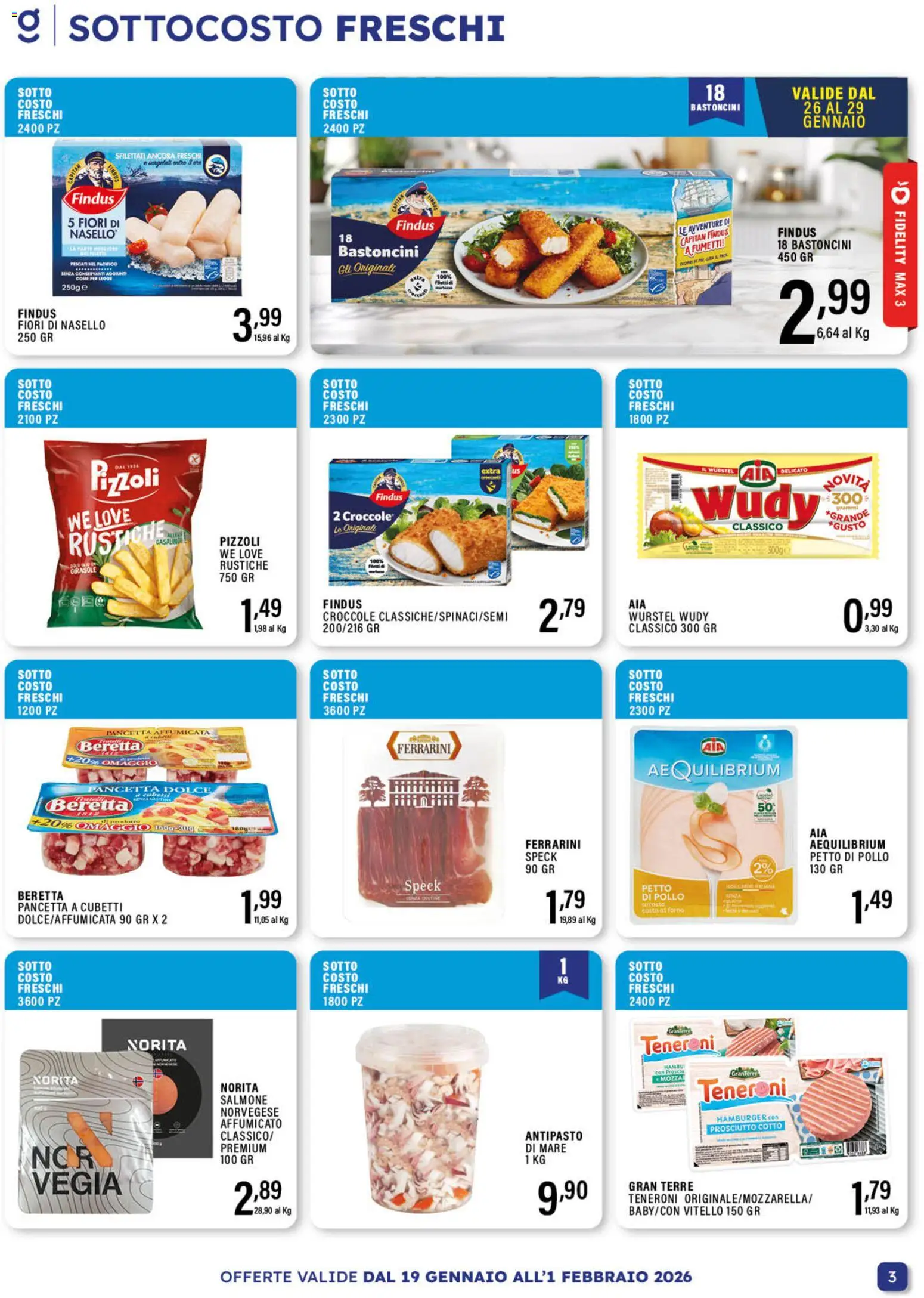 Volantino GECOP del 19.01.2026 | Pagina: 3 | Prodotti: Arrosto, Pollo, Wurstel, Forno