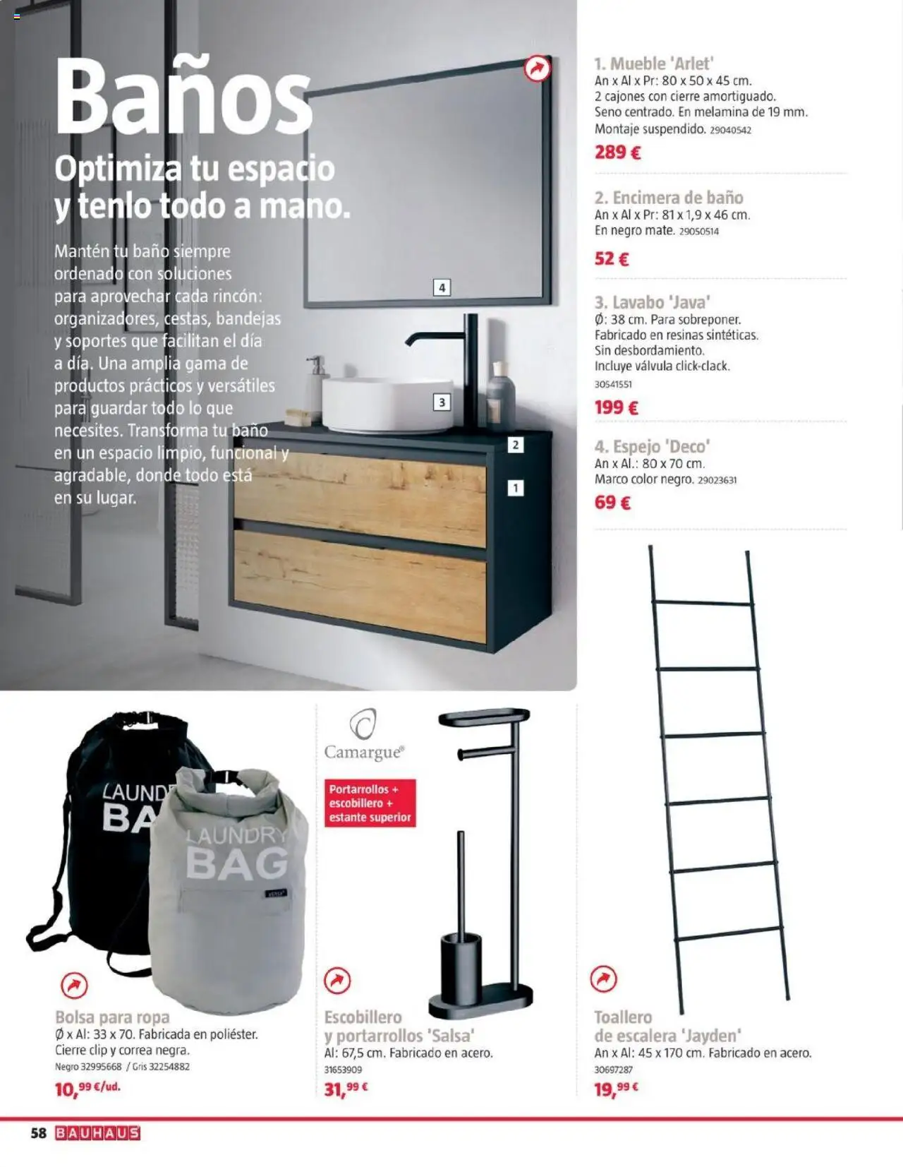 Bauhaus folleto │ válido desde el 05.08.2025 | Página: 58 | Productos: Toallero, Ropa, Estante, Baño