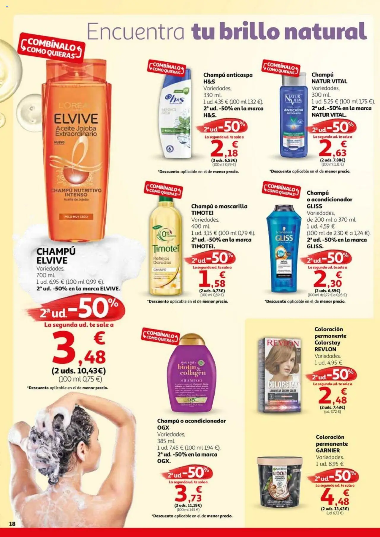 Alcampo - HP catalan  │ válido desde el 03.06.2025 | Página: 18 | Productos: Champú, Acondicionador, Té, Aceite de jojoba