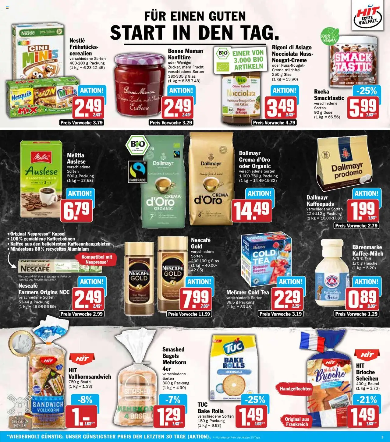 HIT - Rhineland-Palatinate - gültig ab dem 04.08.2025 | Seite: 3 | Produkte: Melitta, Kaffee, Creme, Bonne maman