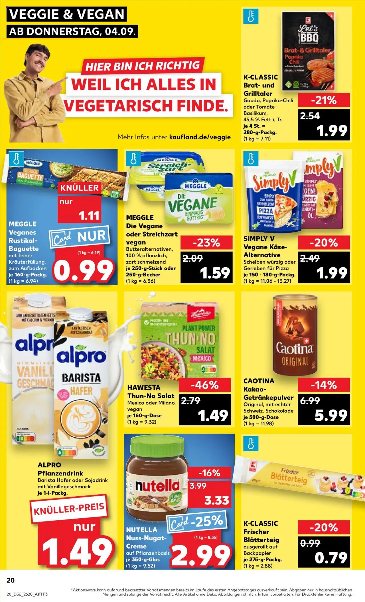 Kaufland prospekt Leipzig	 – gültig ab 07.09.2025 | Seite: 20 | Produkte: Butter, Schokolade, Alpro, Salat