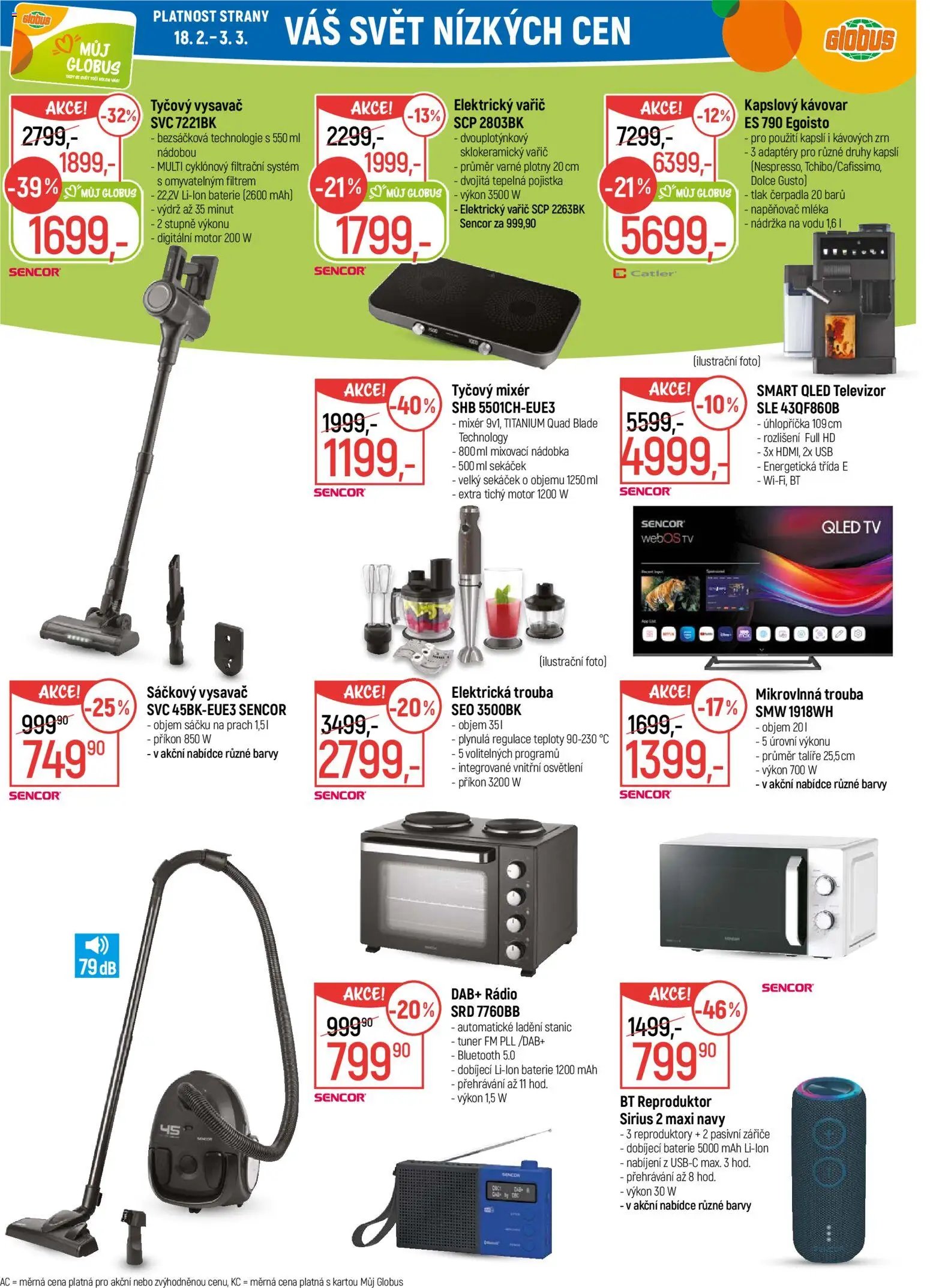 Globus leták - Olomouc od 18.02.2026 | Strana: 34 | Produkty: Globus, USB, Mikrovlnná trouba, Sekáček