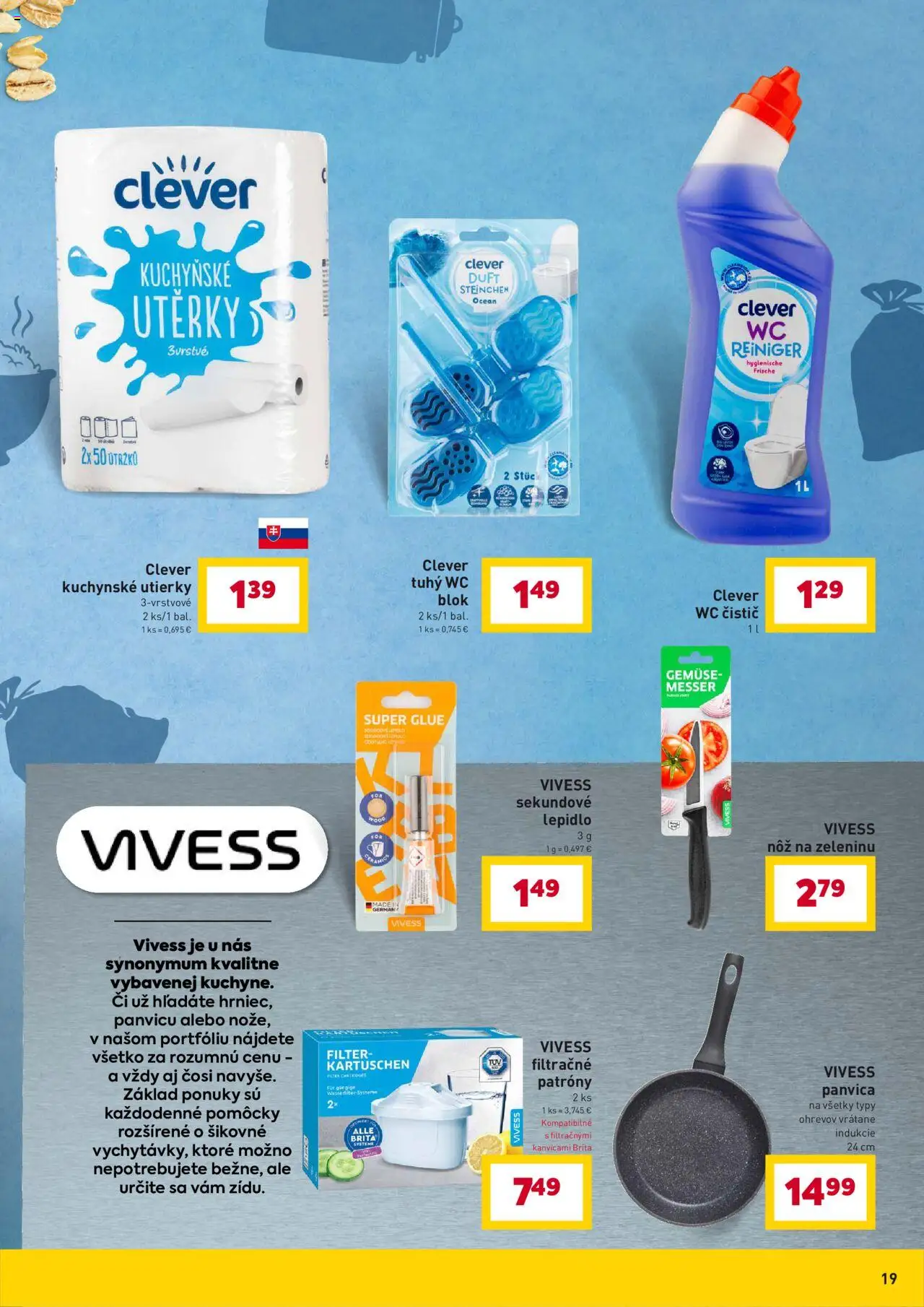 Nové Billa akcie – leták je platný od 10.09.2025 | Strana: 19 | Produkty: Wc, Panvica