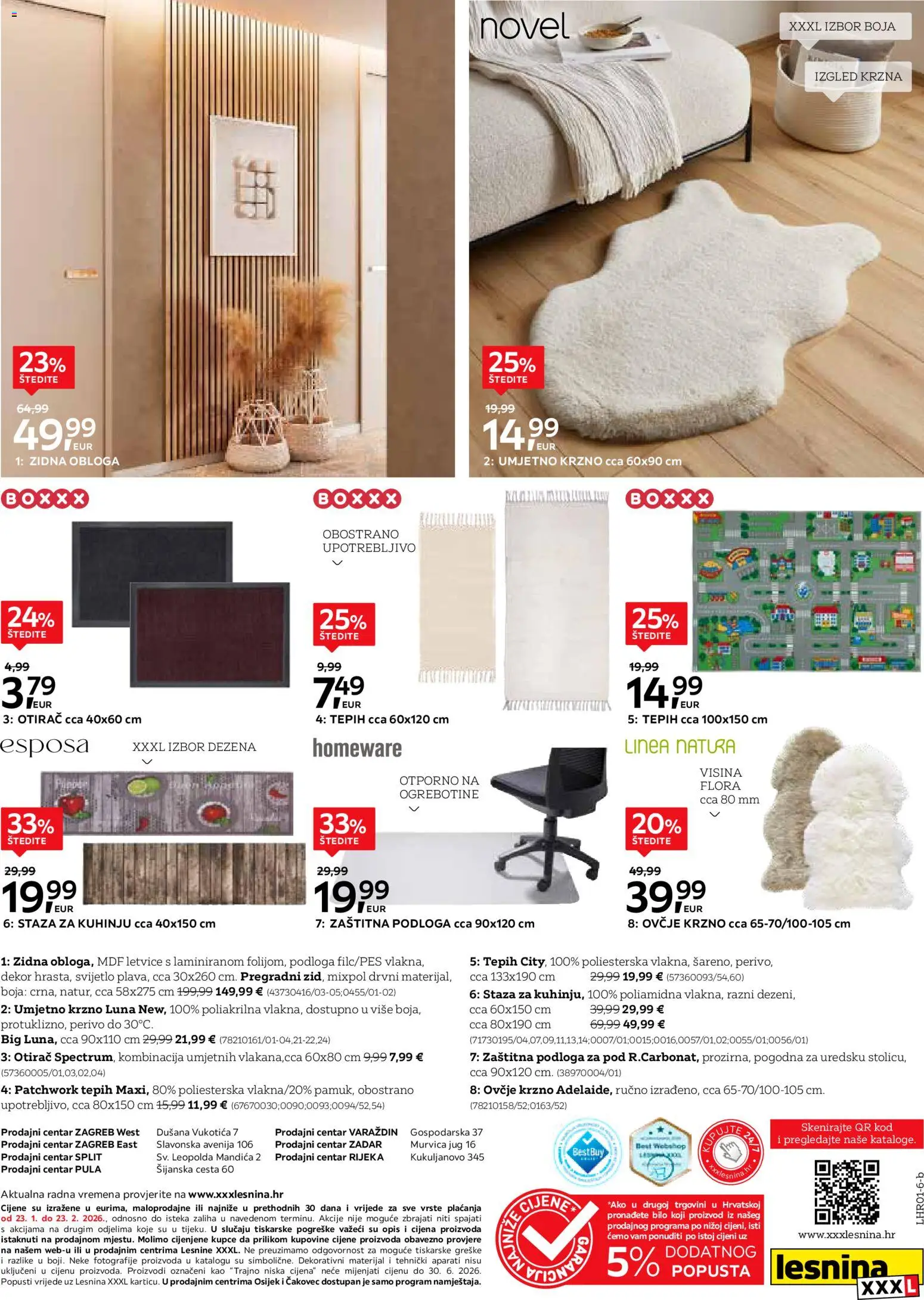 Lesnina katalog | vrijedi od 23.01.2026 | Stranica: 12 | Proizvodi: Tepih, Otirač