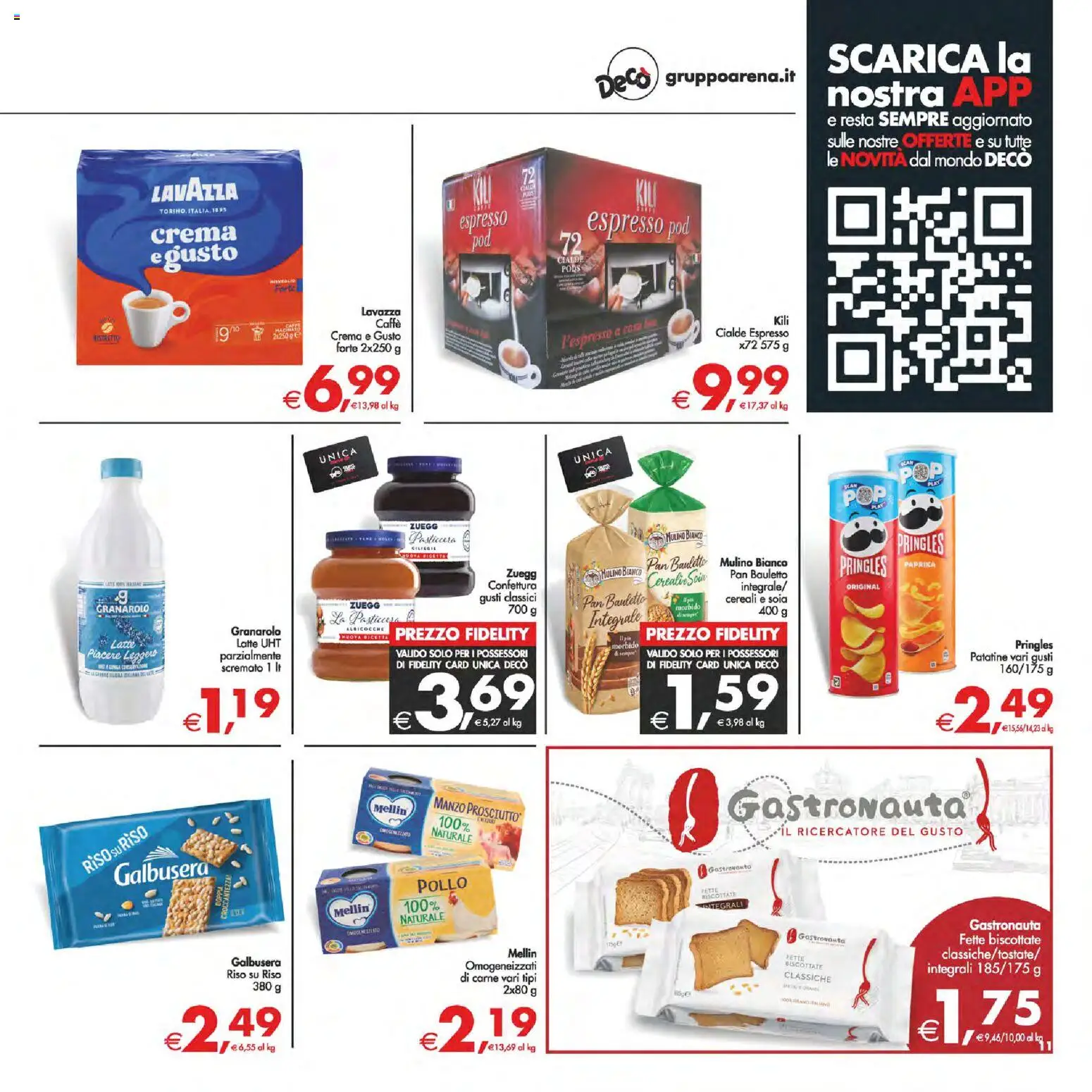 Volantino Decò del 06.03.2026 | Pagina: 11 | Prodotti: Crema, Prosciutto, Albicocche, Lavazza