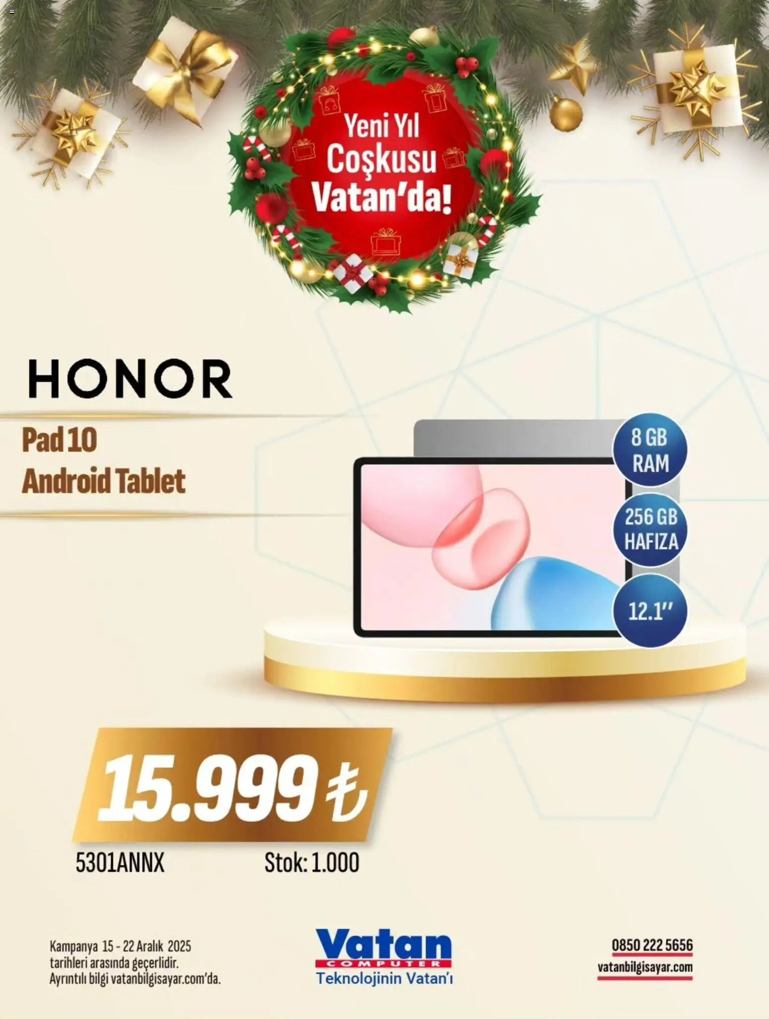 Vatan Bilgisayar İndirim - 15.12.2025 tarihinden itibaren geçerlidir | Sayfa: 10 | Ürünler: Tablet