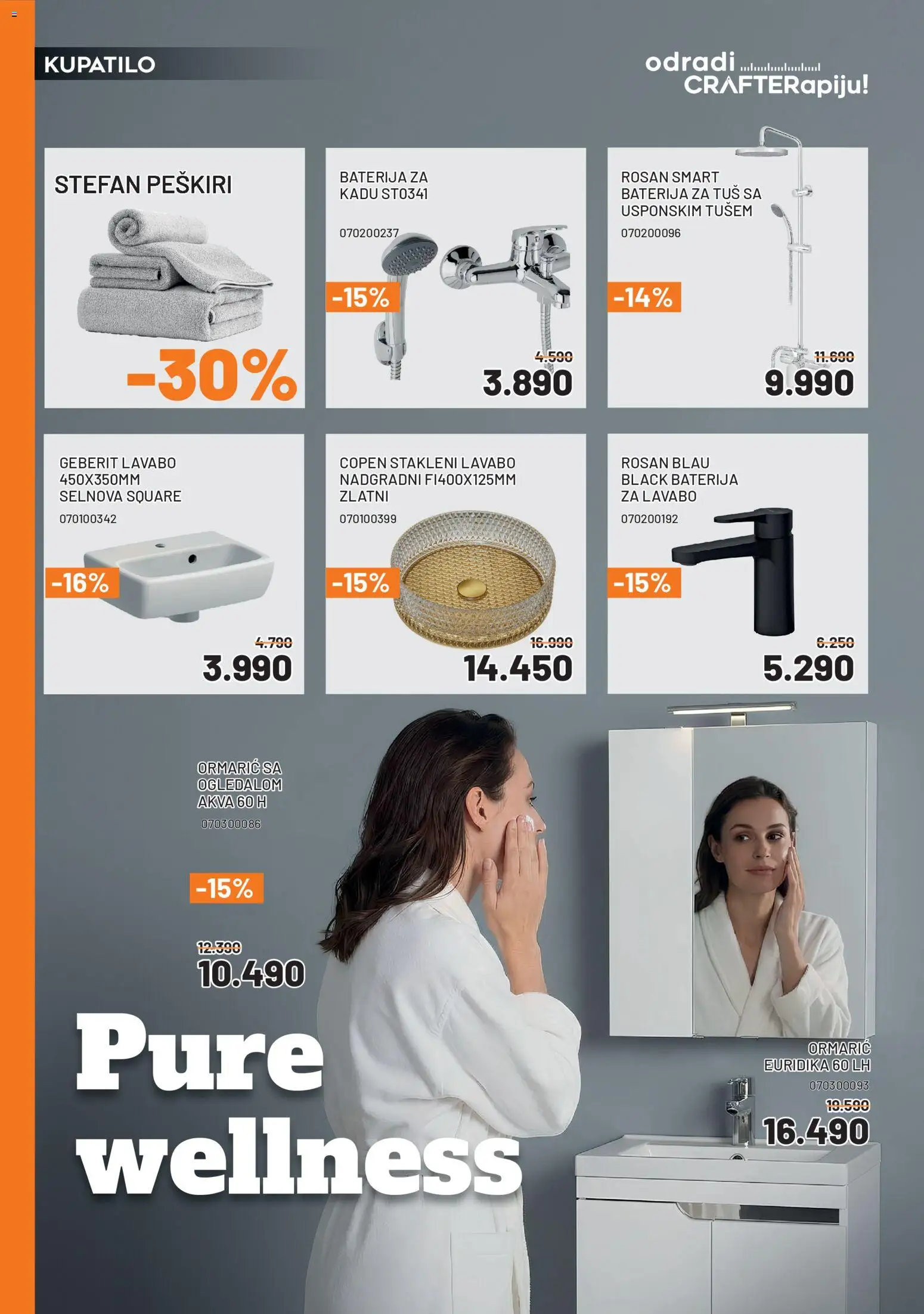 Crafter katalog - važi od 03.04.2026 | Strana: 11 | Proizvode: Lavabo, Baterija, Tuš