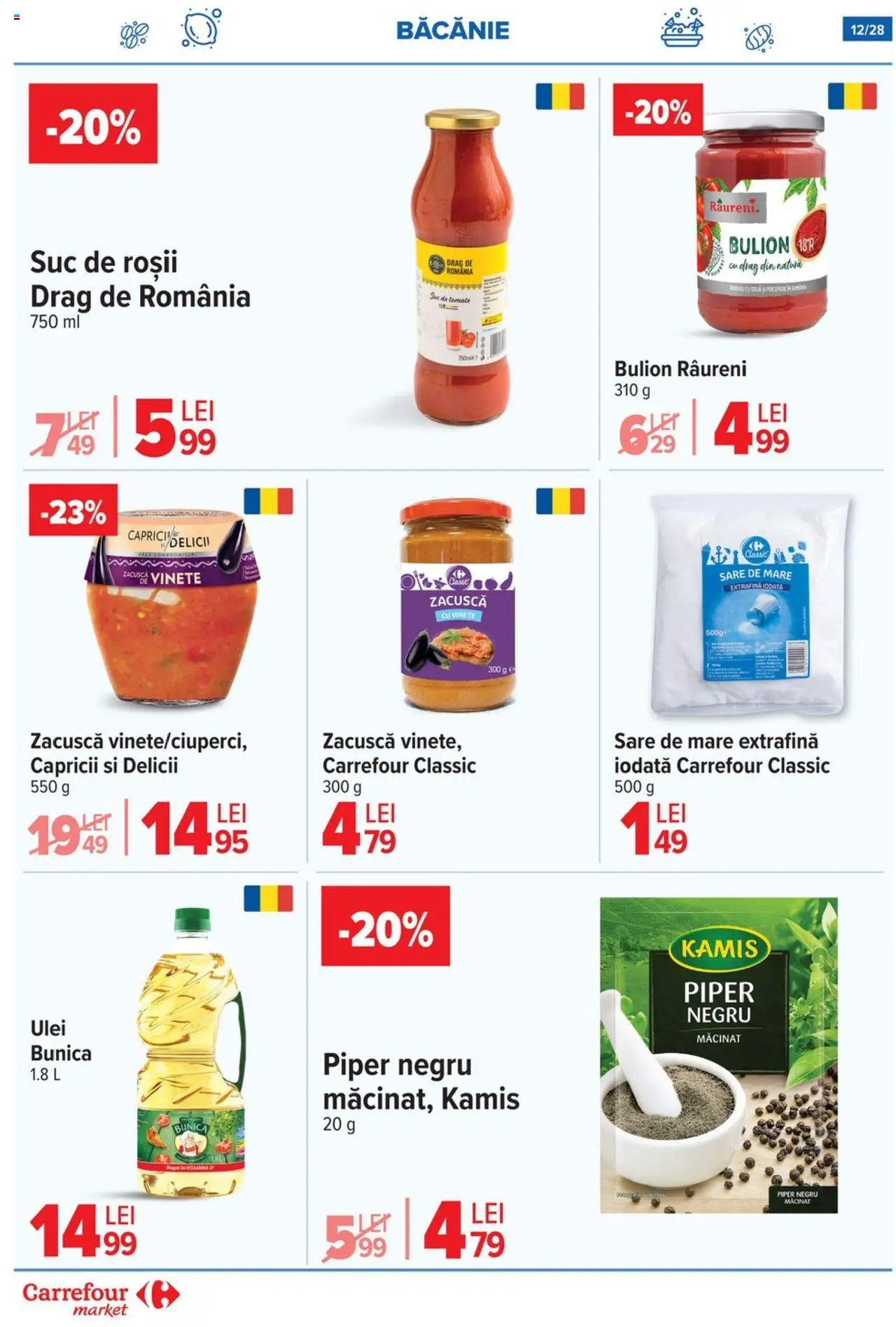 Carrefour catalog - Market – valabil de la 13.08.2025 | Pagină: 13 | Produse: Roșii, Zacuscă, Sare, Piper