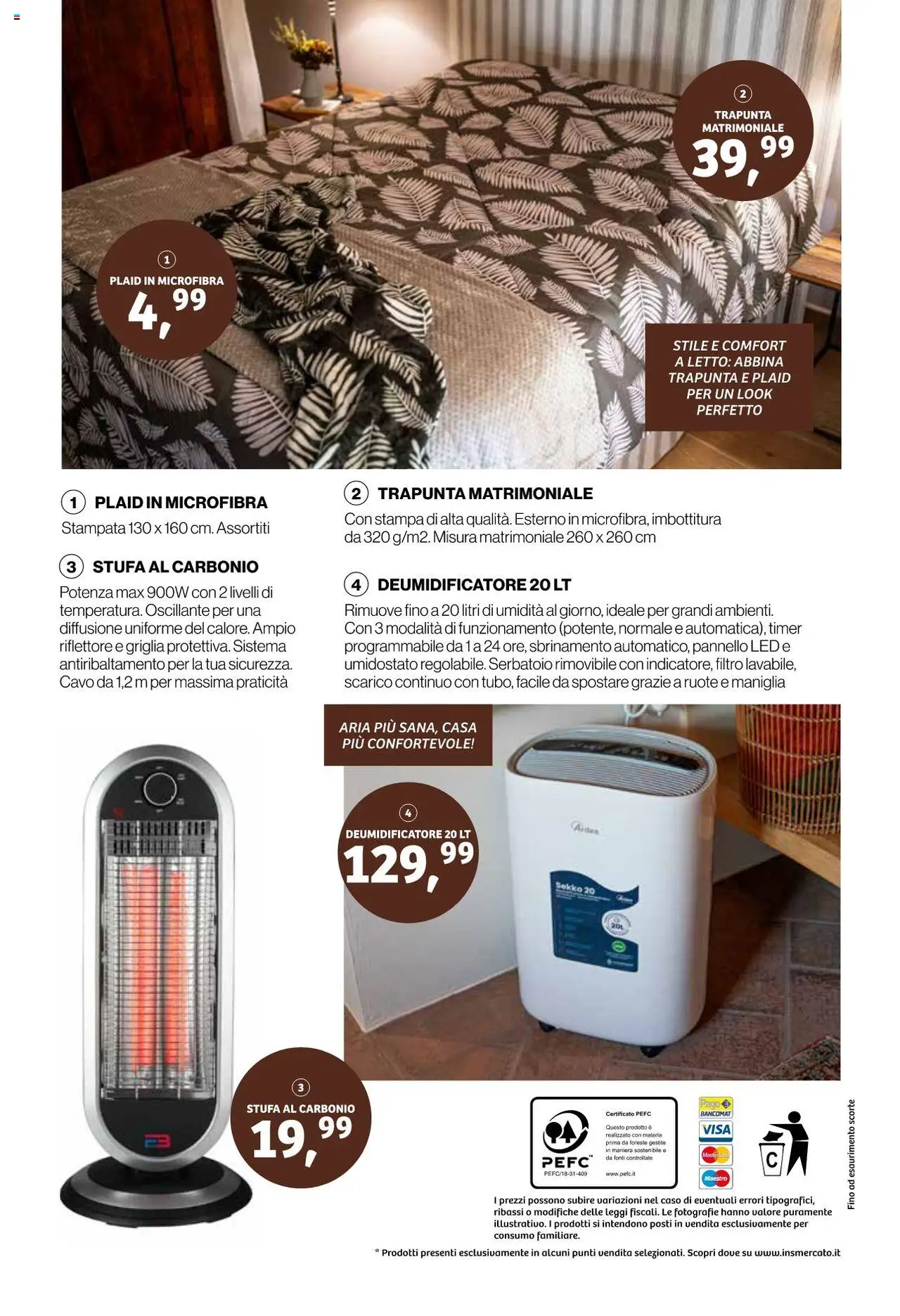 Volantino IN's del 15.10.2025 | Pagina: 24 | Prodotti: Deumidificatore, Stufa, Griglia, Letto