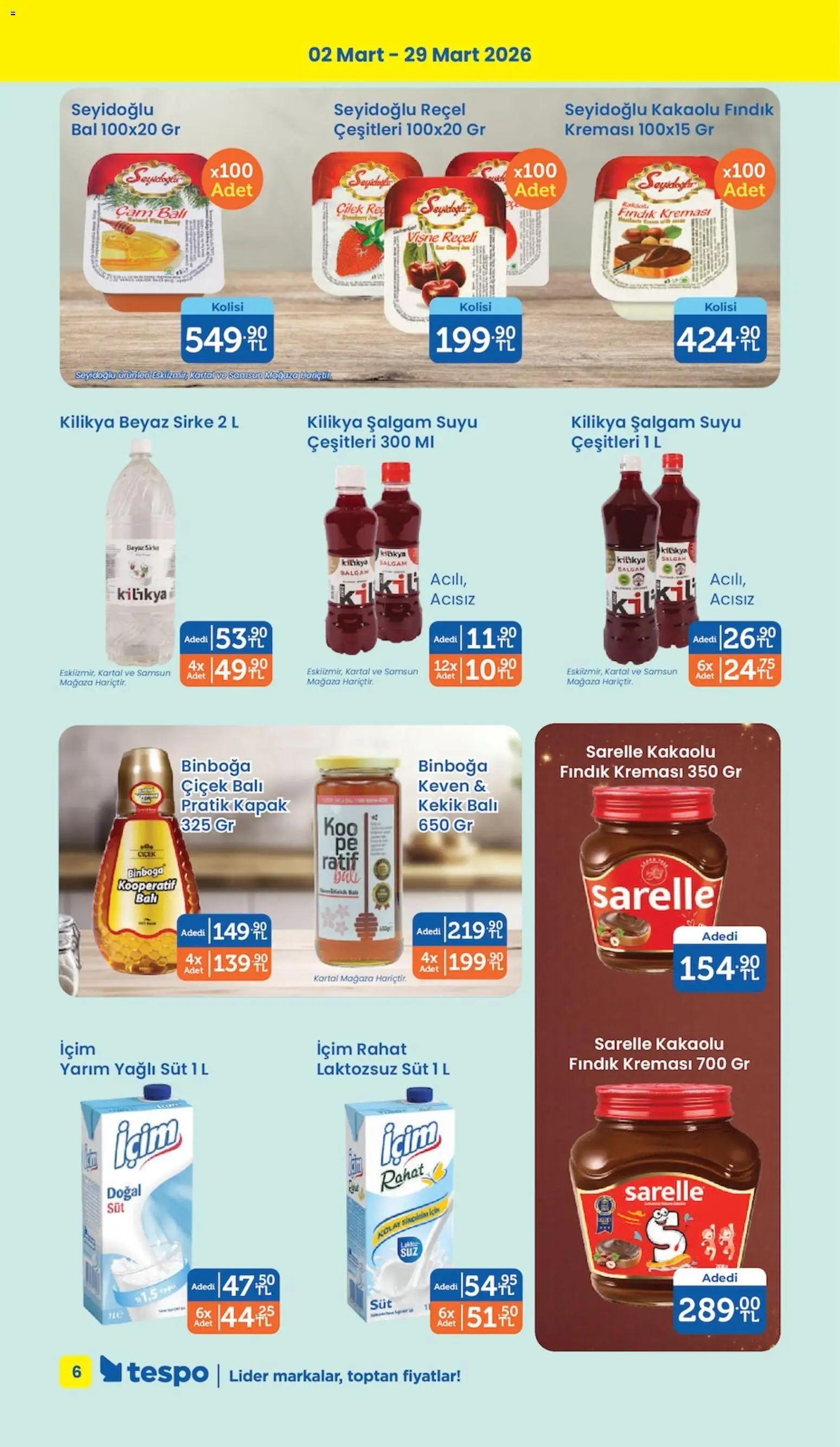 Tespo Katalog - 02.03.2026 tarihinden itibaren geçerlidir | Sayfa: 6 | Ürünler: Şalgam, Fındık, Vişne, Kekik