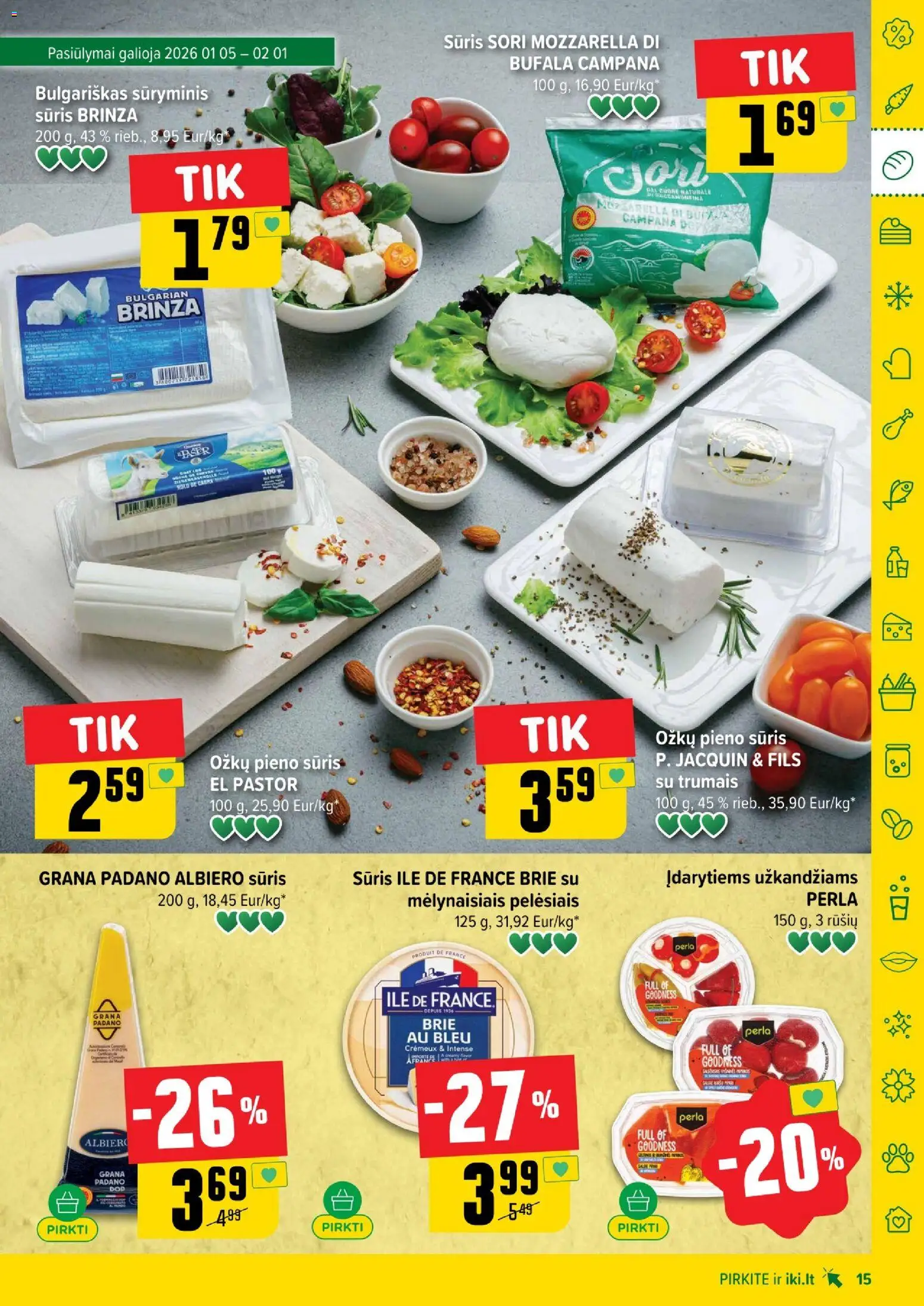 IKI akcijos nuo 01.05.2026 | Puslapis: 15 | Prekių: Sūris