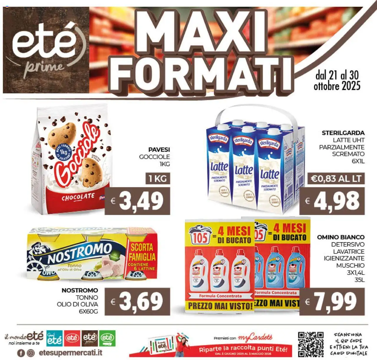Volantino Eté del 21.10.2025 | Pagina: 1 | Prodotti: Latte, Olio, Tonno, Olio di Oliva