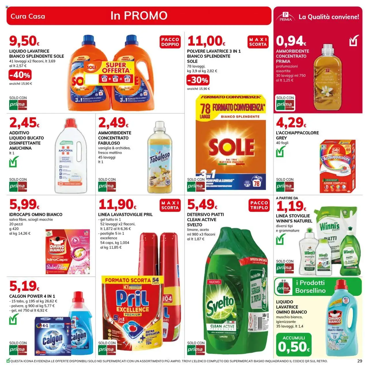 Volantino Basko del 03.06.2025 | Pagina: 29 | Prodotti: Ammorbidente, Lavatrice, Lavastoviglie, Aceto