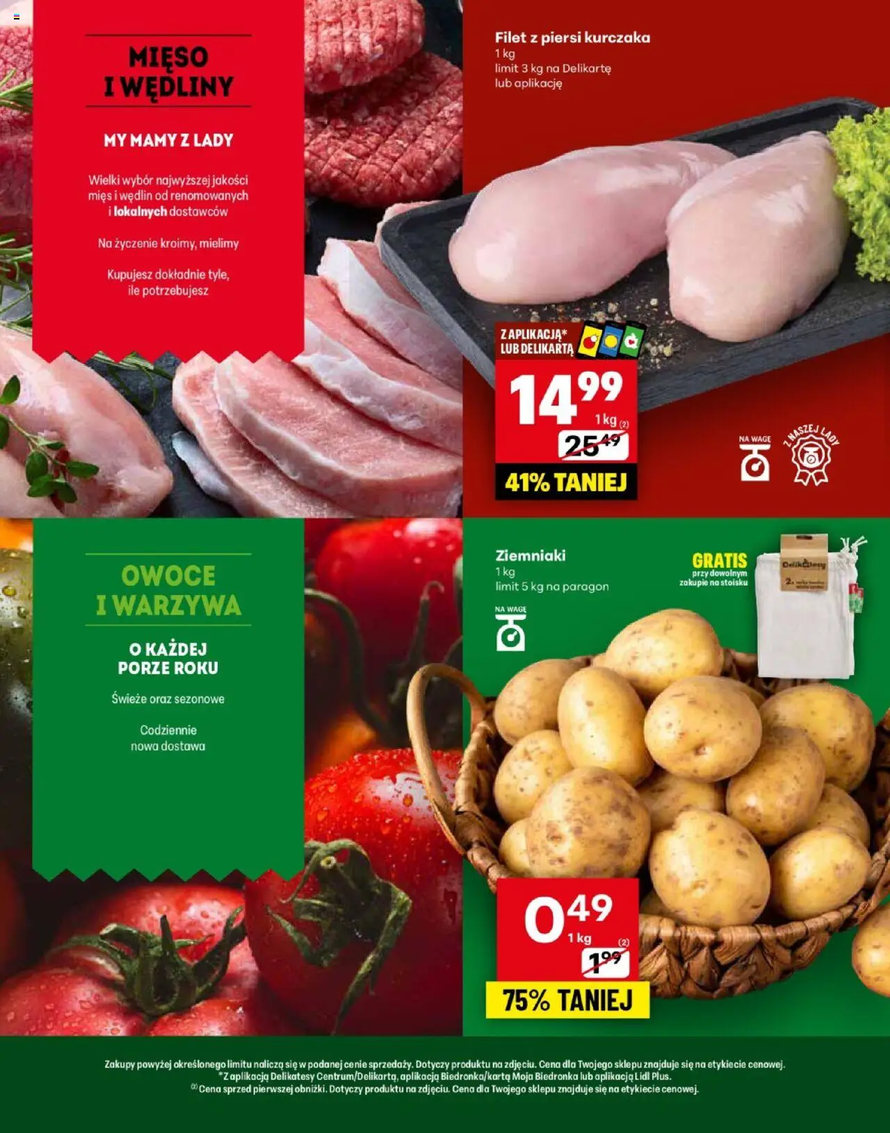 Delikatesy Centrum Gazetka - Warszawa Otwarcie od 09.10.2025 | Strona: 2 | Produkty: Wędliny, Ziemniaki, Warzywa, Owoce