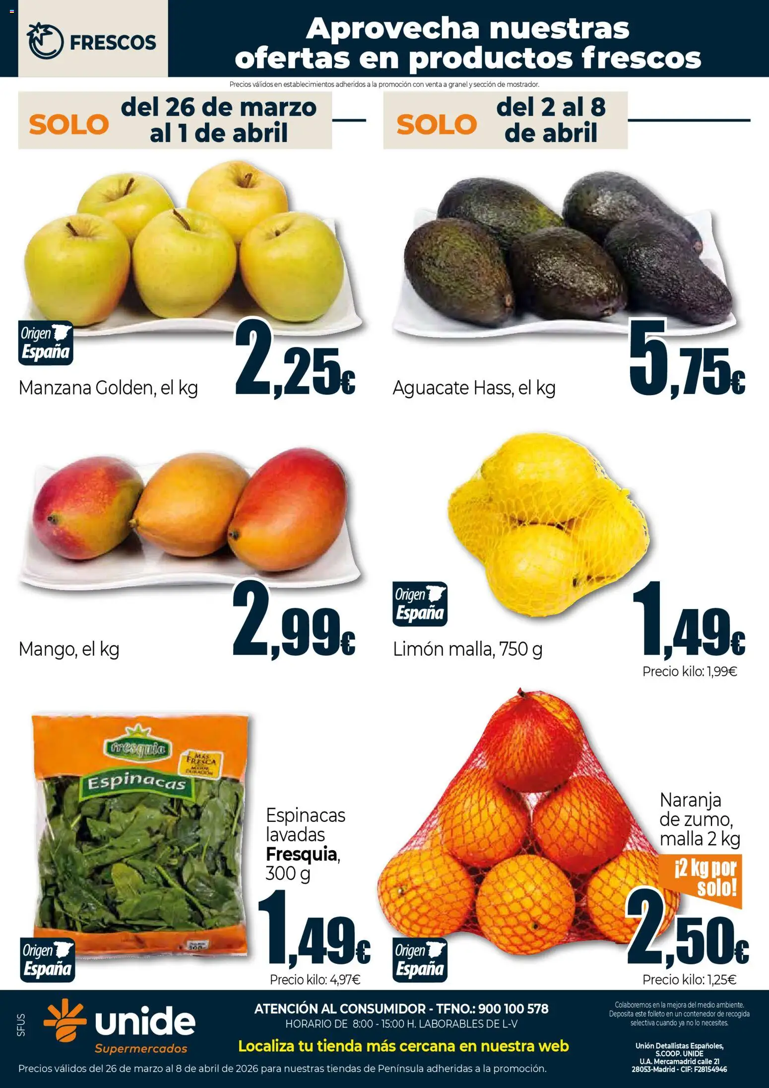Unide - Vuelve Goyo, vuelve el ahorro Supermercados │ válido desde el 26.03.2026 | Página: 8 | Productos: Πορσελάνη, Manzana
