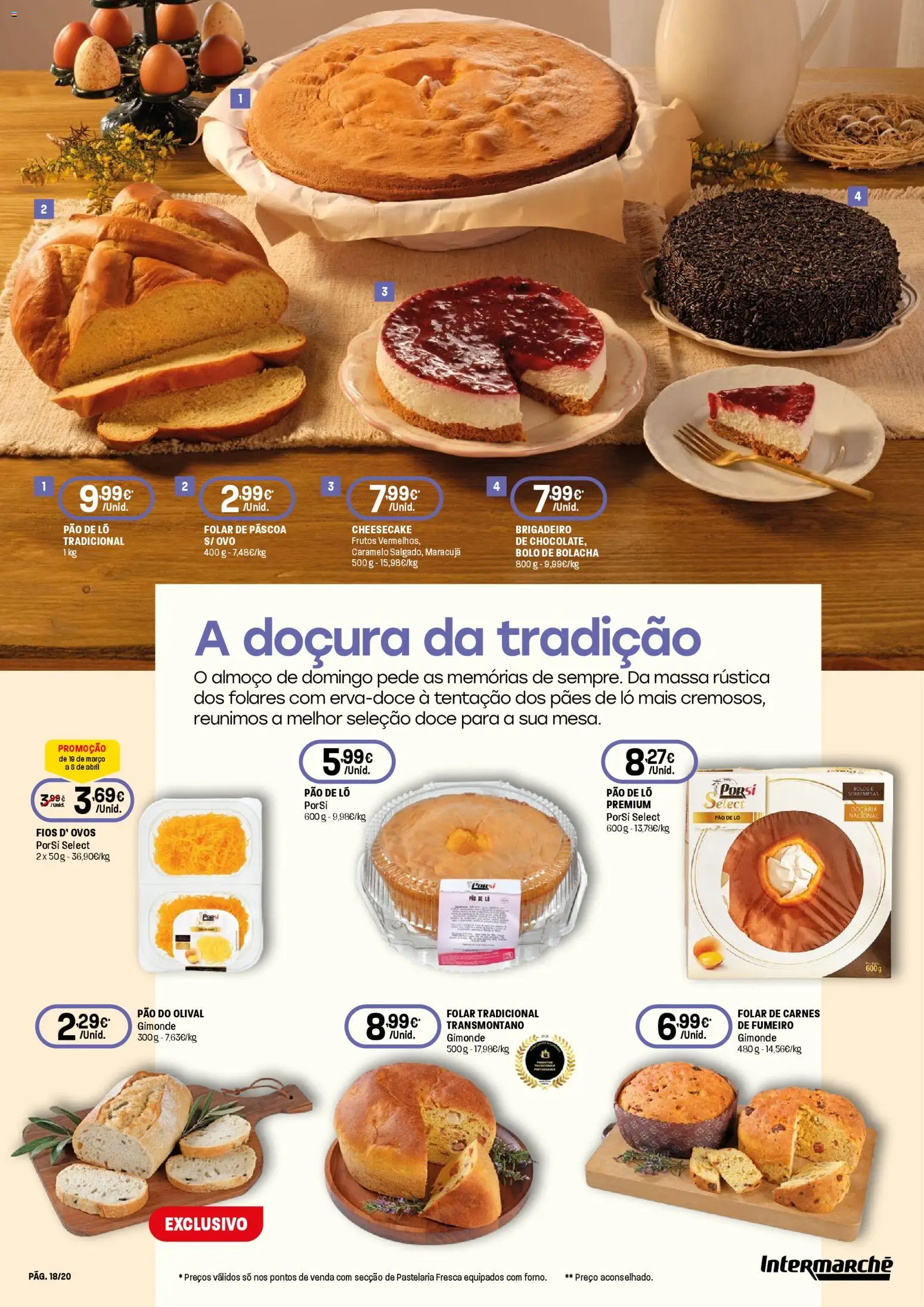 Intermarché - Pascoa Contact │ válido de 19.03.2026 | Página: 18 | Produtos: Bolo, Pó, Ovos, Massa