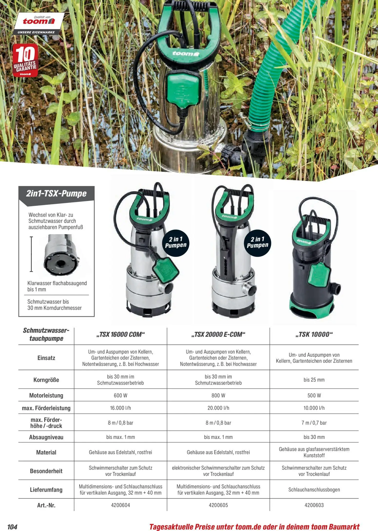 Toom Baumarkt Gartenpflege & Teich 2026 – gültig ab 20.02.2026 | Seite: 104