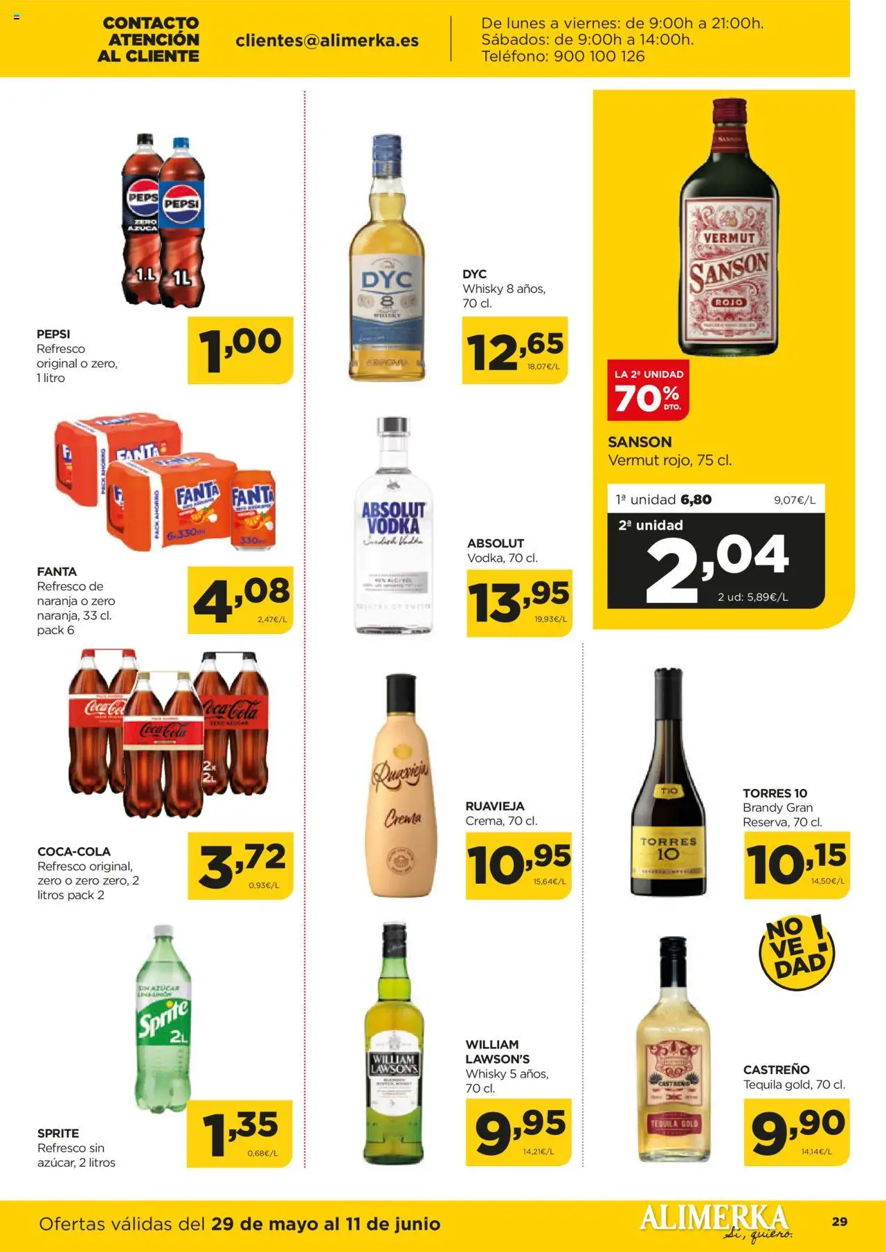Alimerka folleto Castilla y León │ válido desde el 29.05.2025 | Página: 29 | Productos: Vodka, Πρίζες, Whisky, Μαύρο πιπέρι