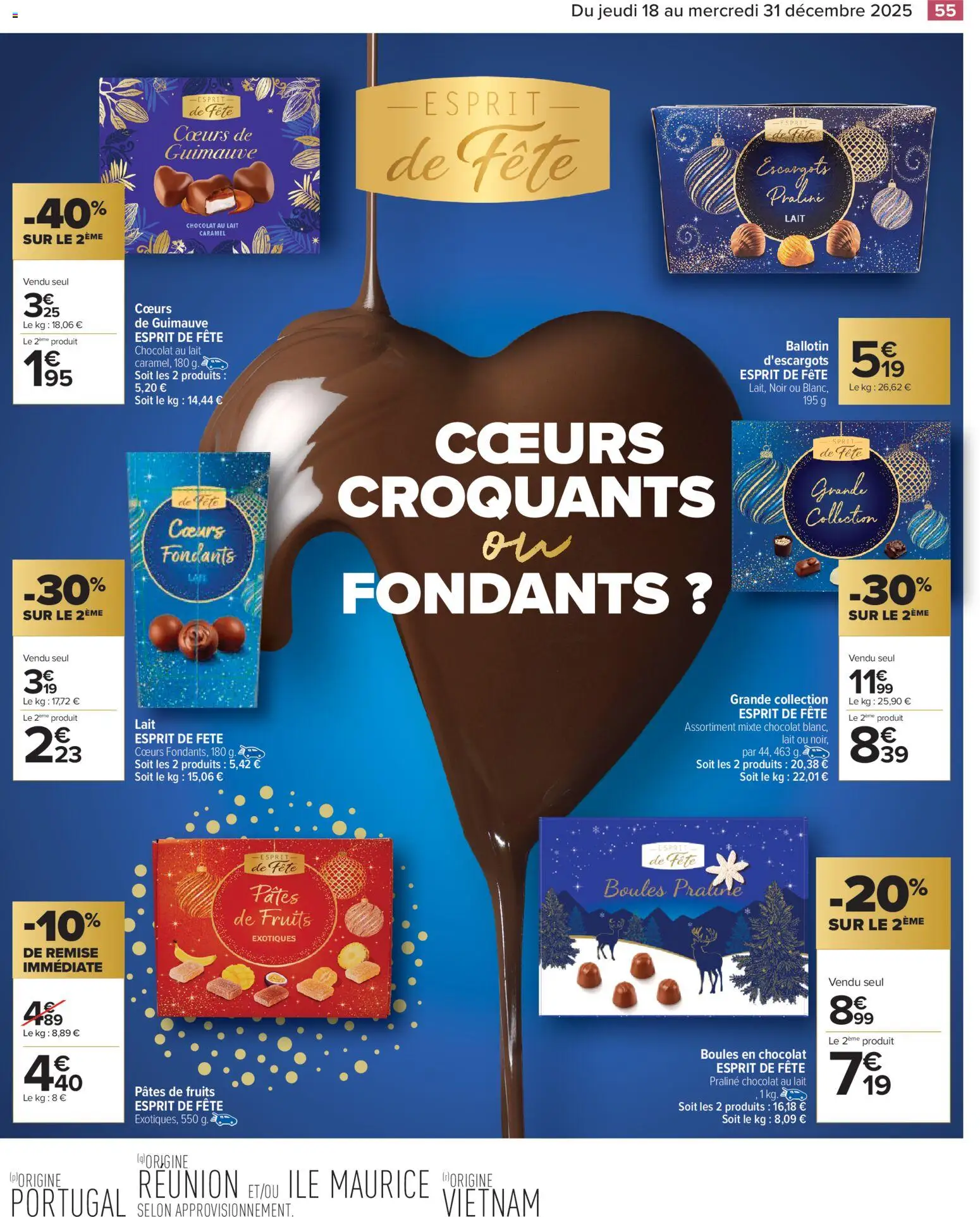 {H1} | Page: 55 | Produits: Pâtes de fruits, Escargots, Lait, Chocolat