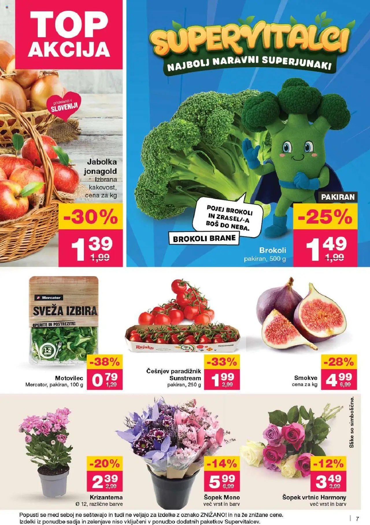 Novi Mercator katalog ponudbe – veljaven od 18.09.2025 | Stran: 7 | Izdelki: Šopek, Jabolka, Paradiznik
