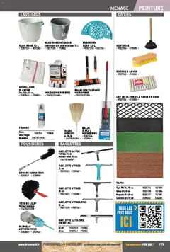  | Page: 193 | Produits: Brosse, Raclette, Balai, Tapis